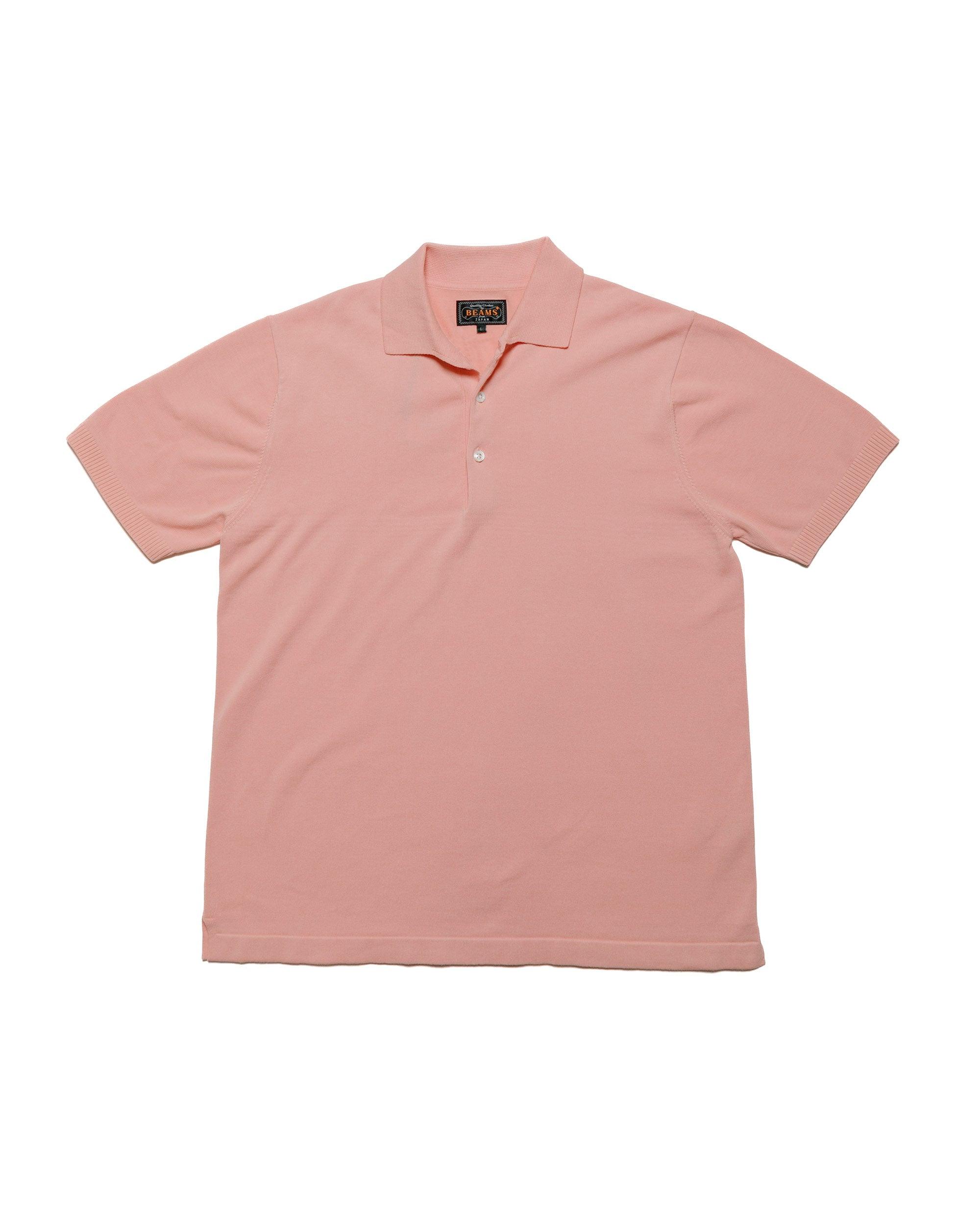 Knit Polo Solid 12G Pink