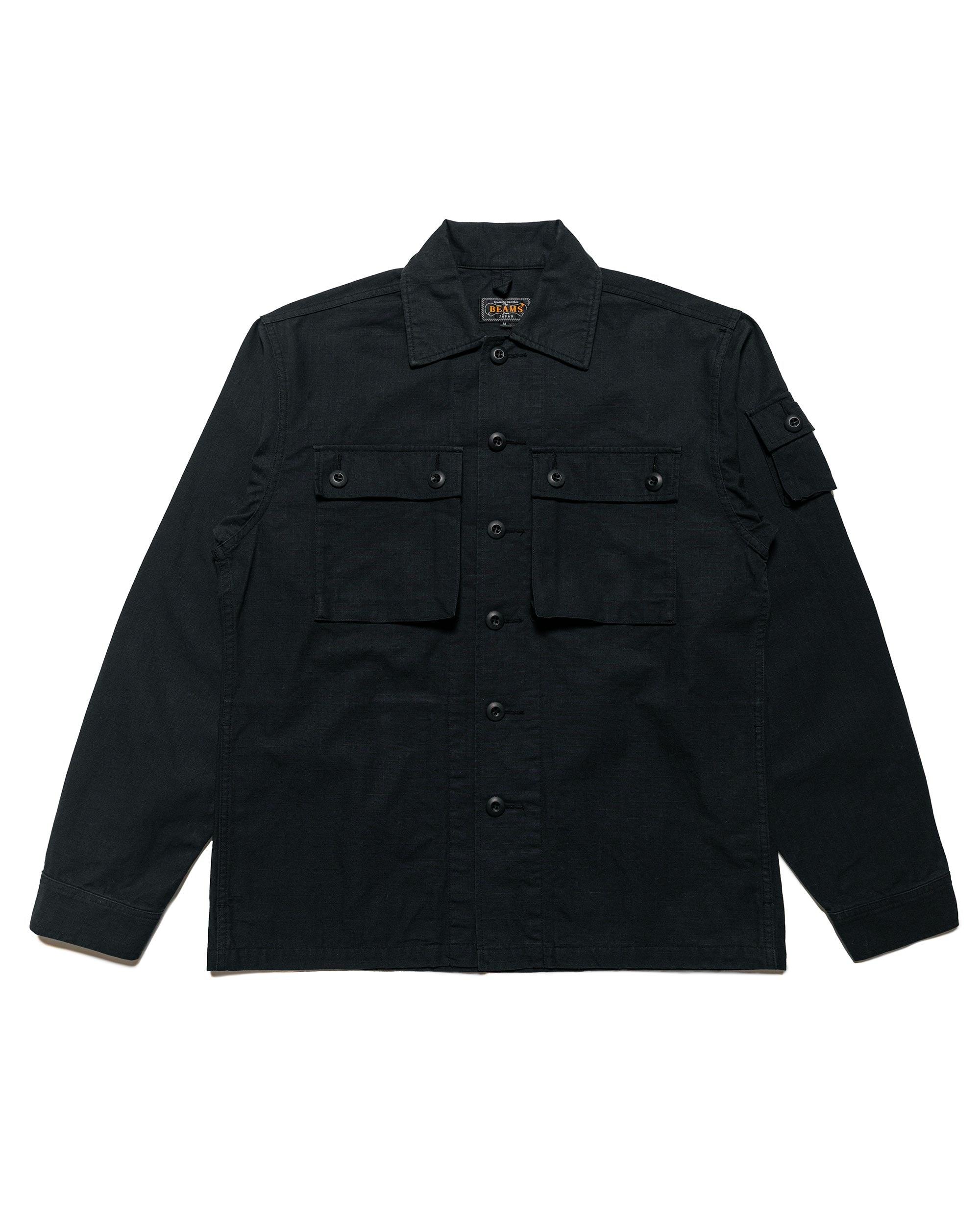 Lost & Found MIL SHT-JAC Cotton Ripstop Black
