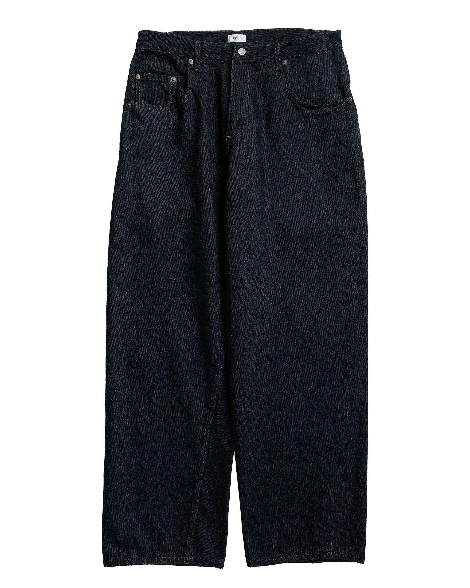 Baggy 5 Pockets Pants Black One Wash