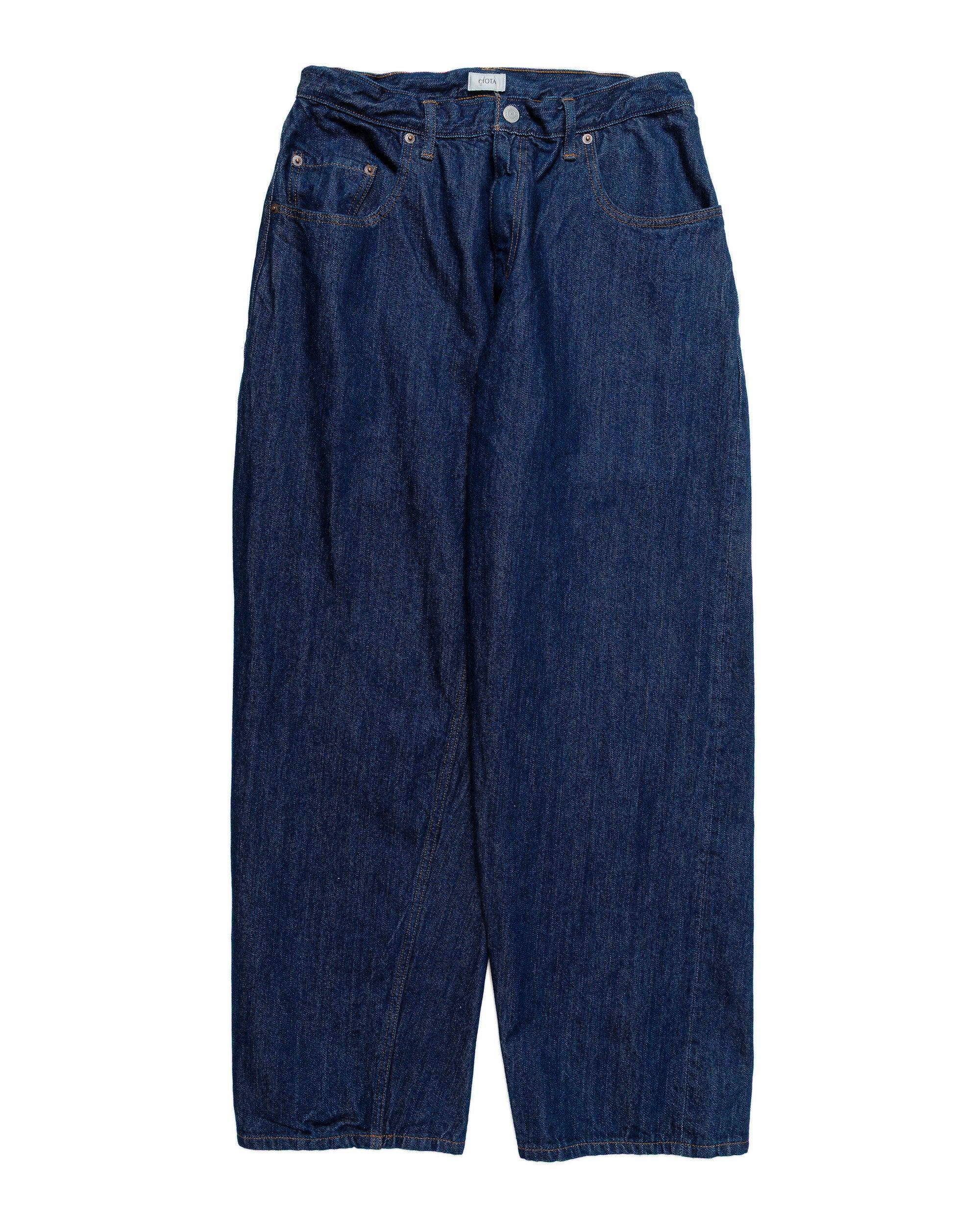 Baggy 5 Pockets Pants Navy One Wash
