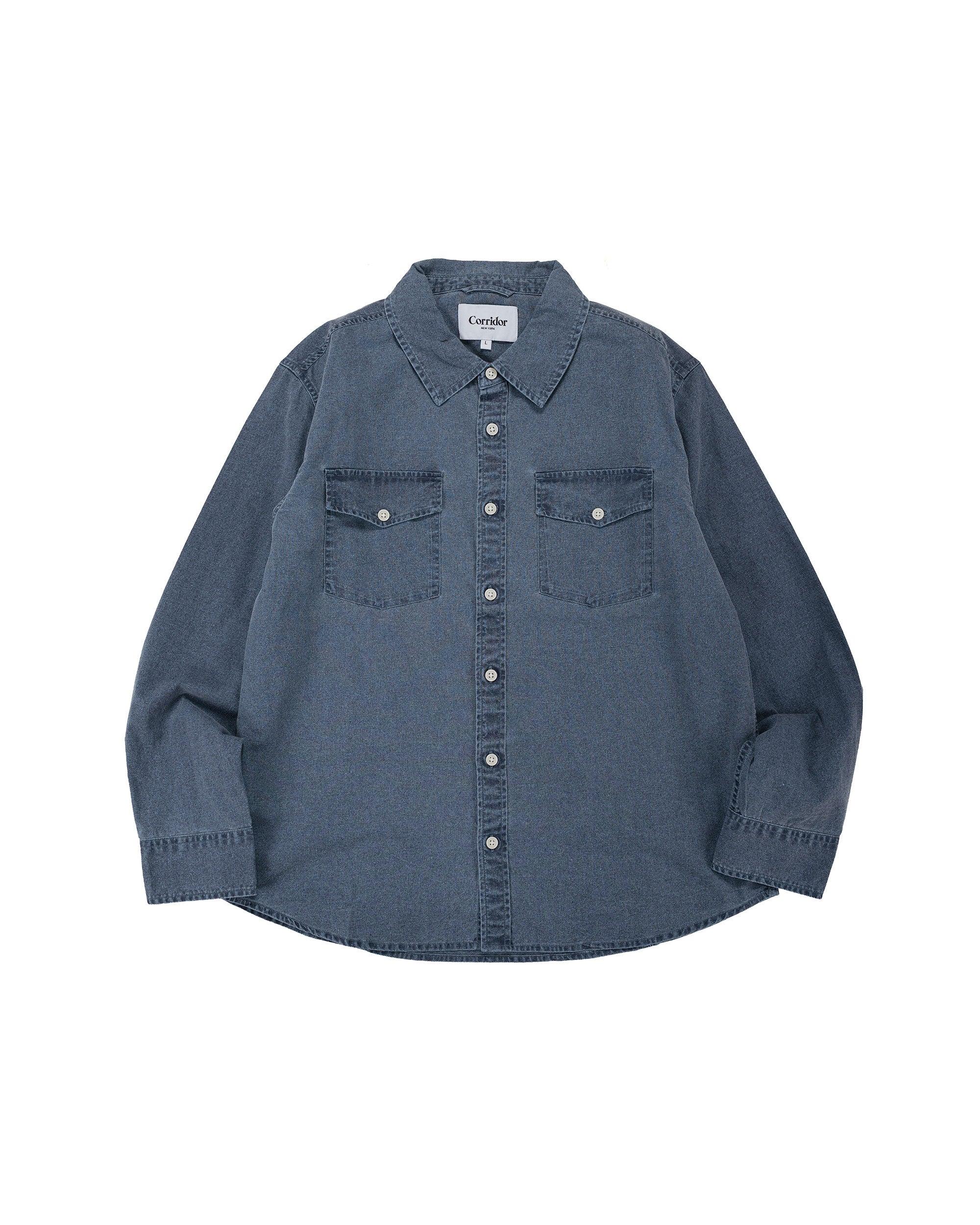 Pigment Dye Canvas LS Navy