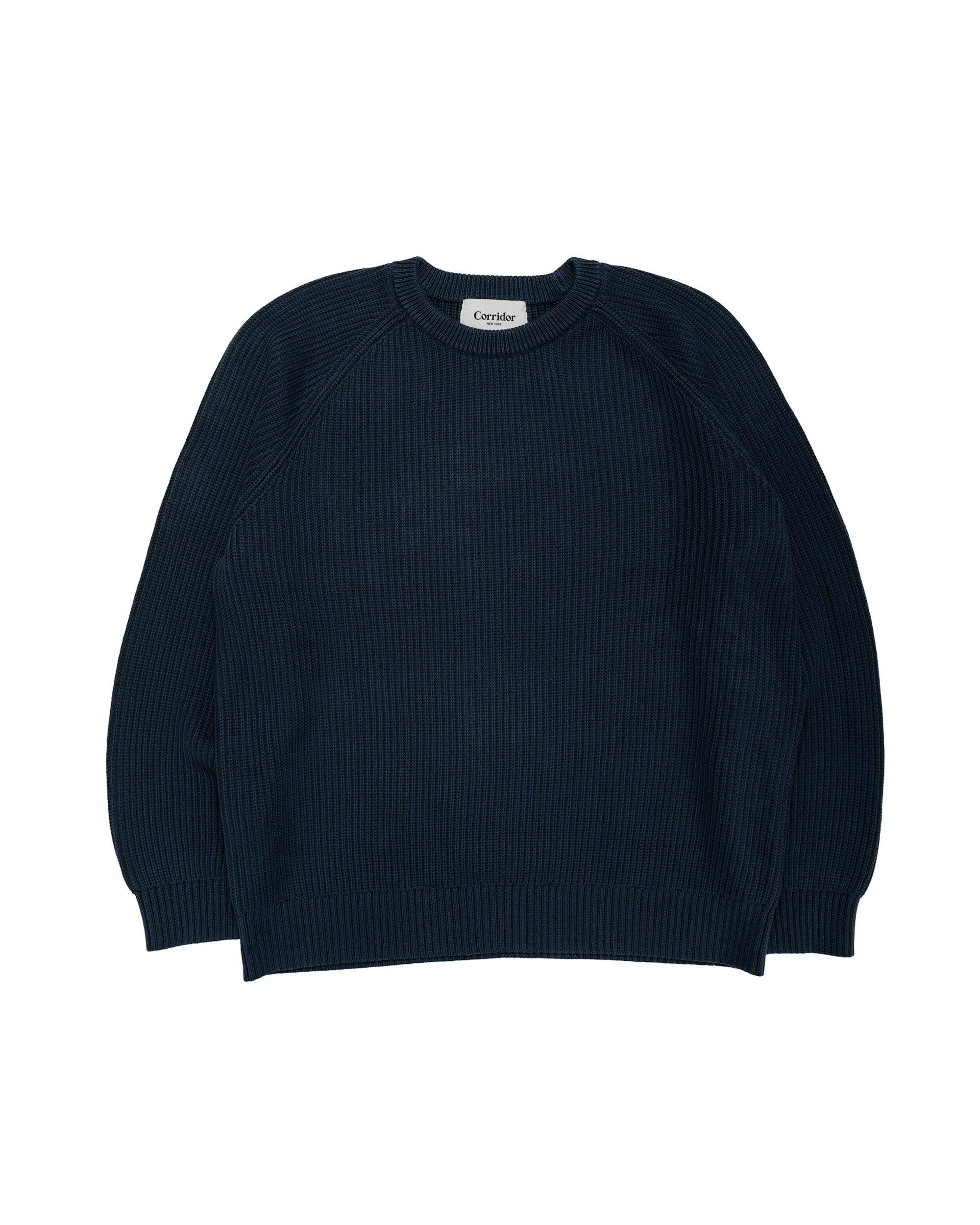 Washed Cotton Crewneck Navy