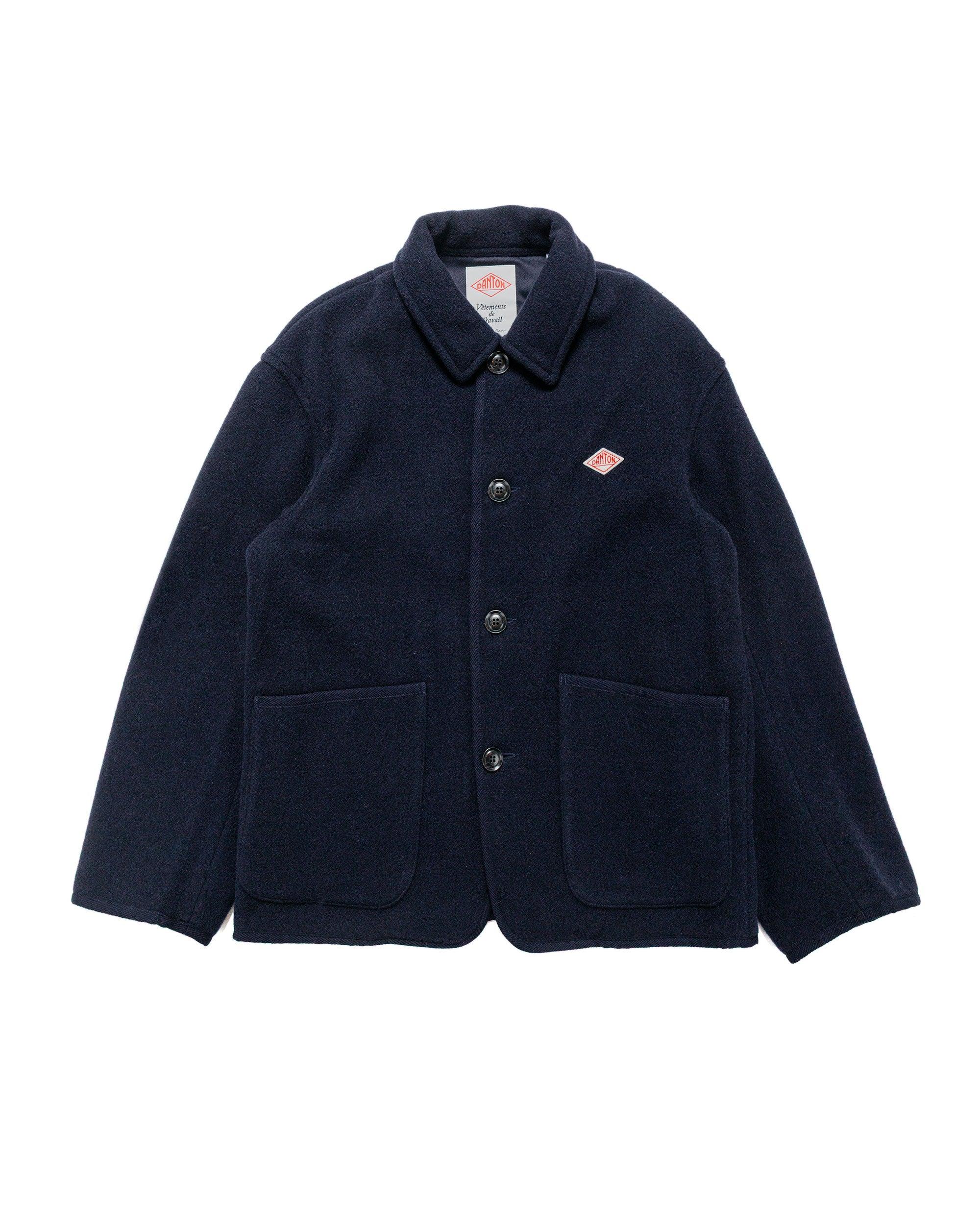 Wool Light Pile Coveralls Jacket Navy