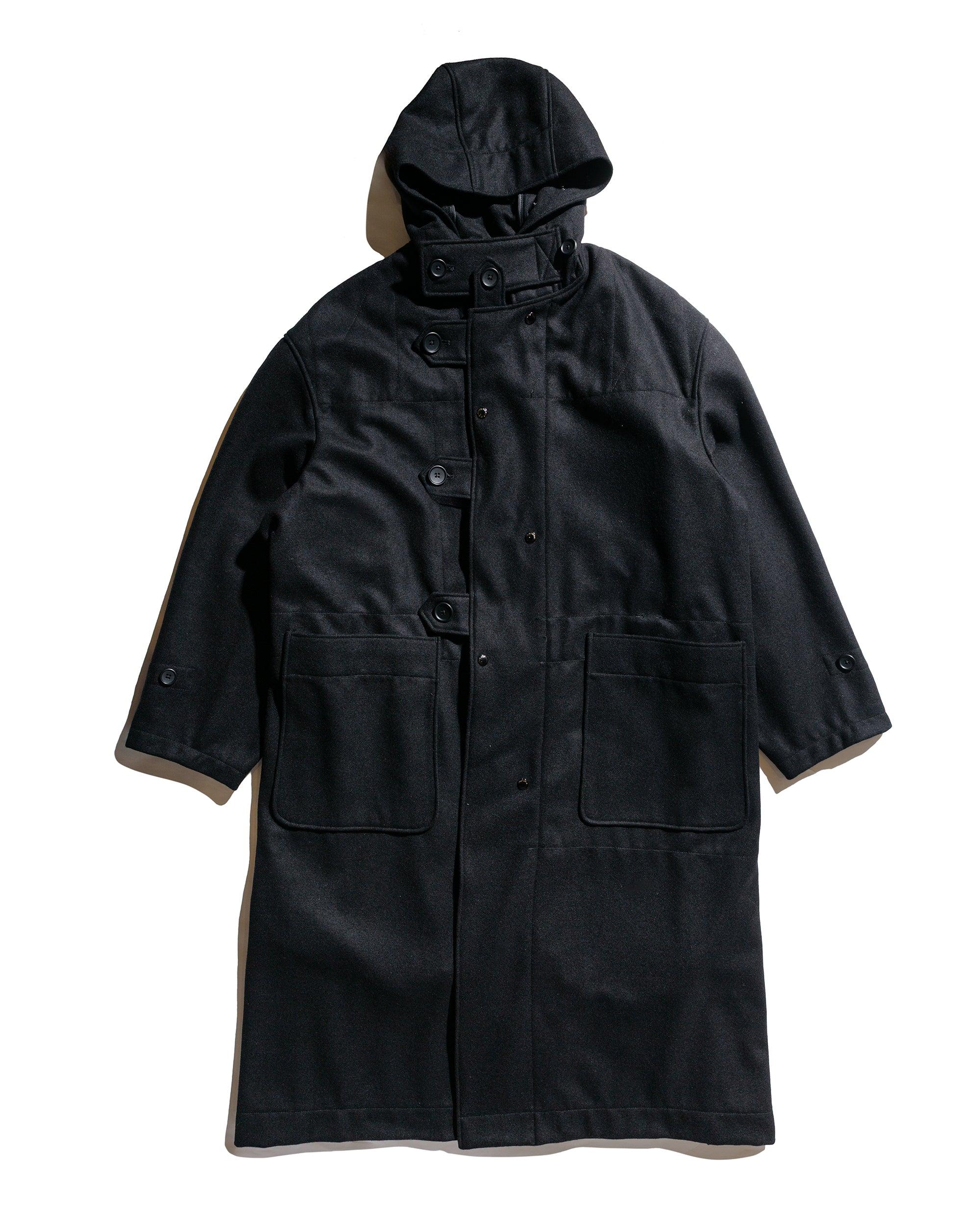 Duffle Coat Black 24oz Wool Melton