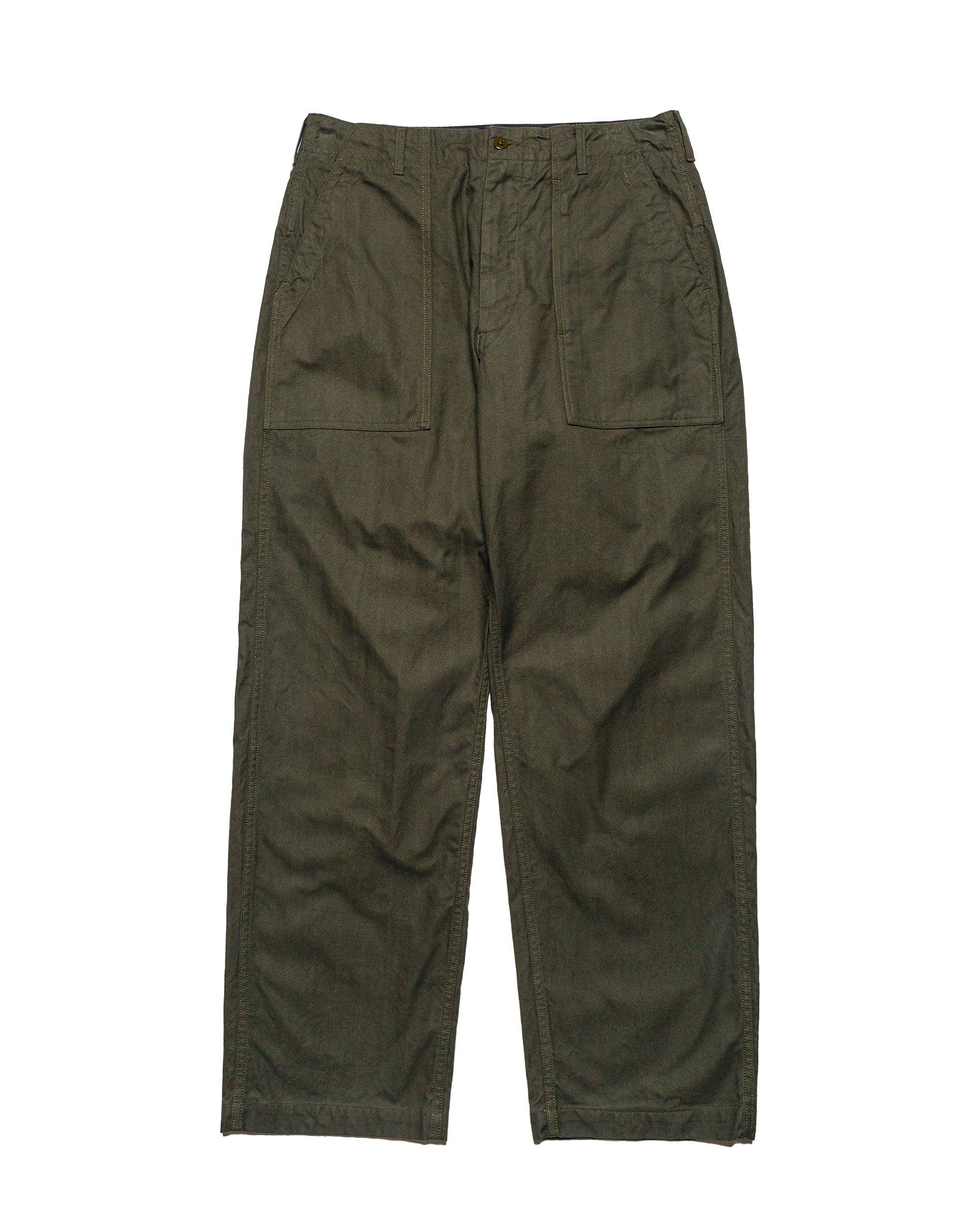 Fatigue Pant Olive Cotton Brushed Herringbone