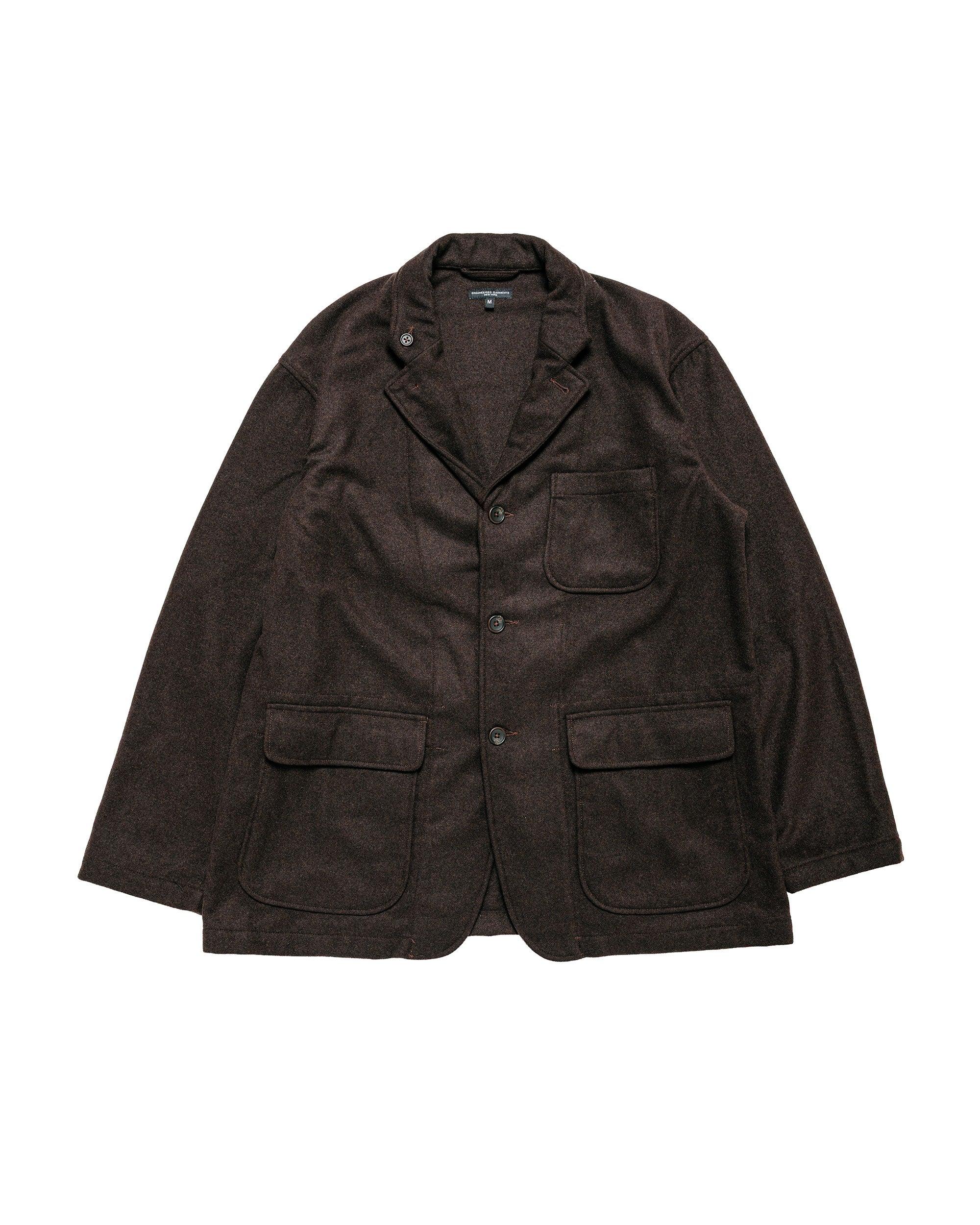 Loiter Jacket Dk.Brown Poly Wool Heavy Flannel