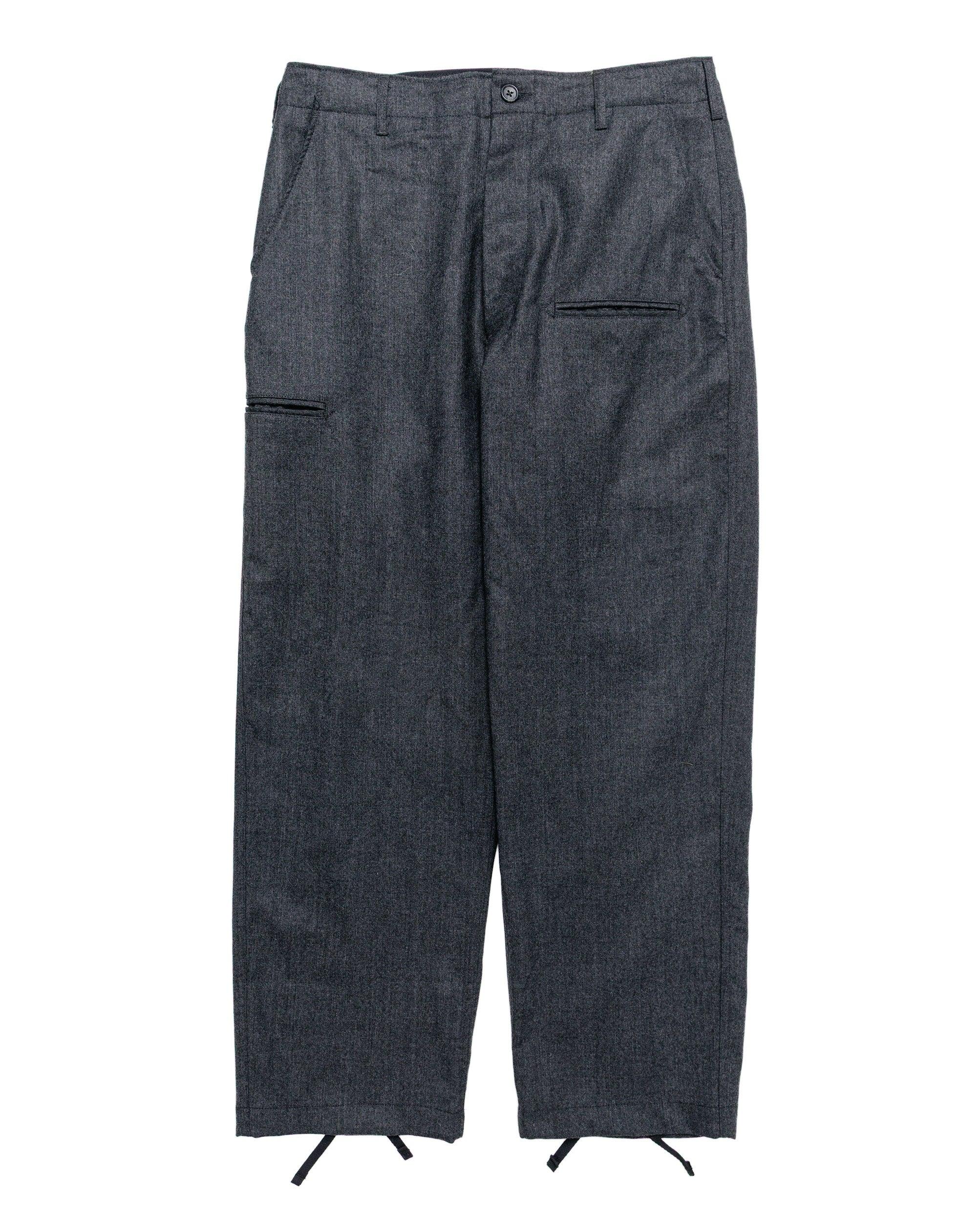 NNP Pant Charcoal High Count Worsted Wool