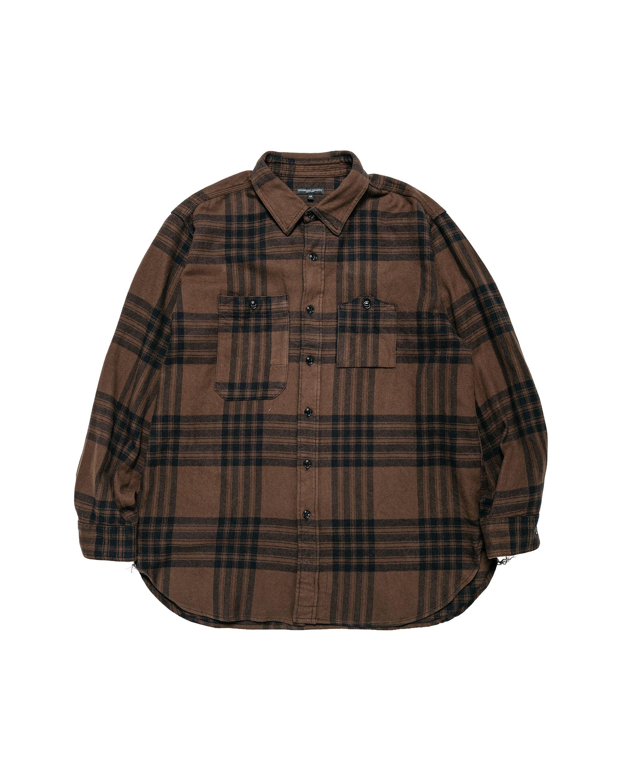 Work Shirt Brown/Black Cotton Flannel Plaid