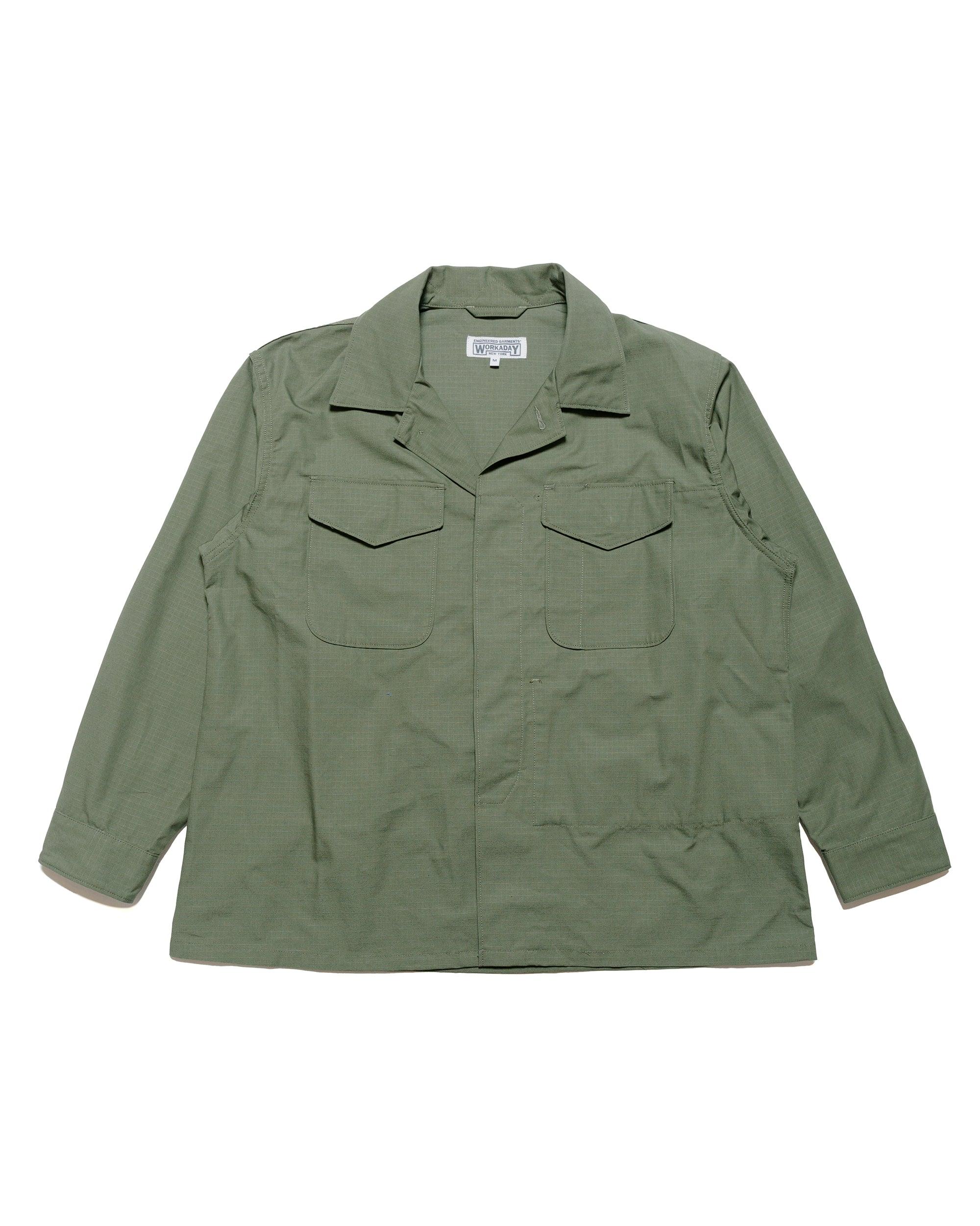 MC Shirt Jacket Olive Cotton Ripstop