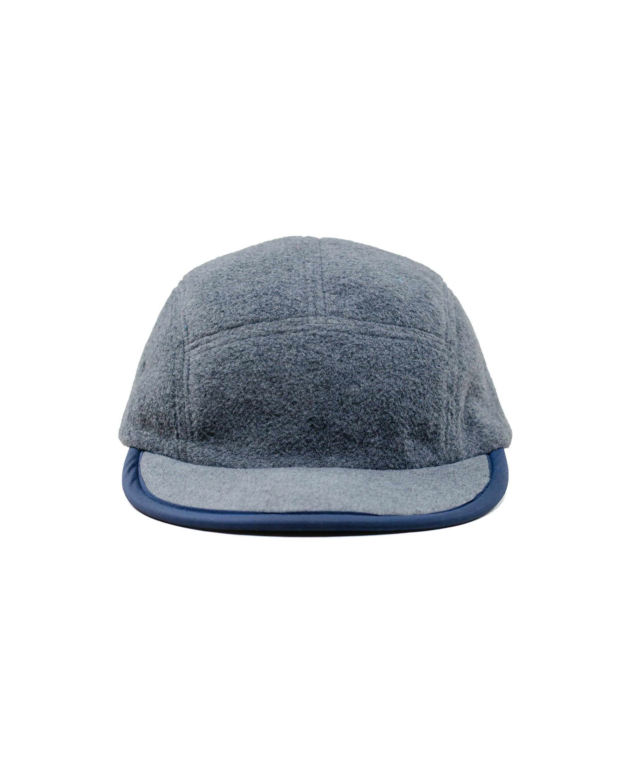 5 Panel Jet Cap Polar Fleece Grey Navy