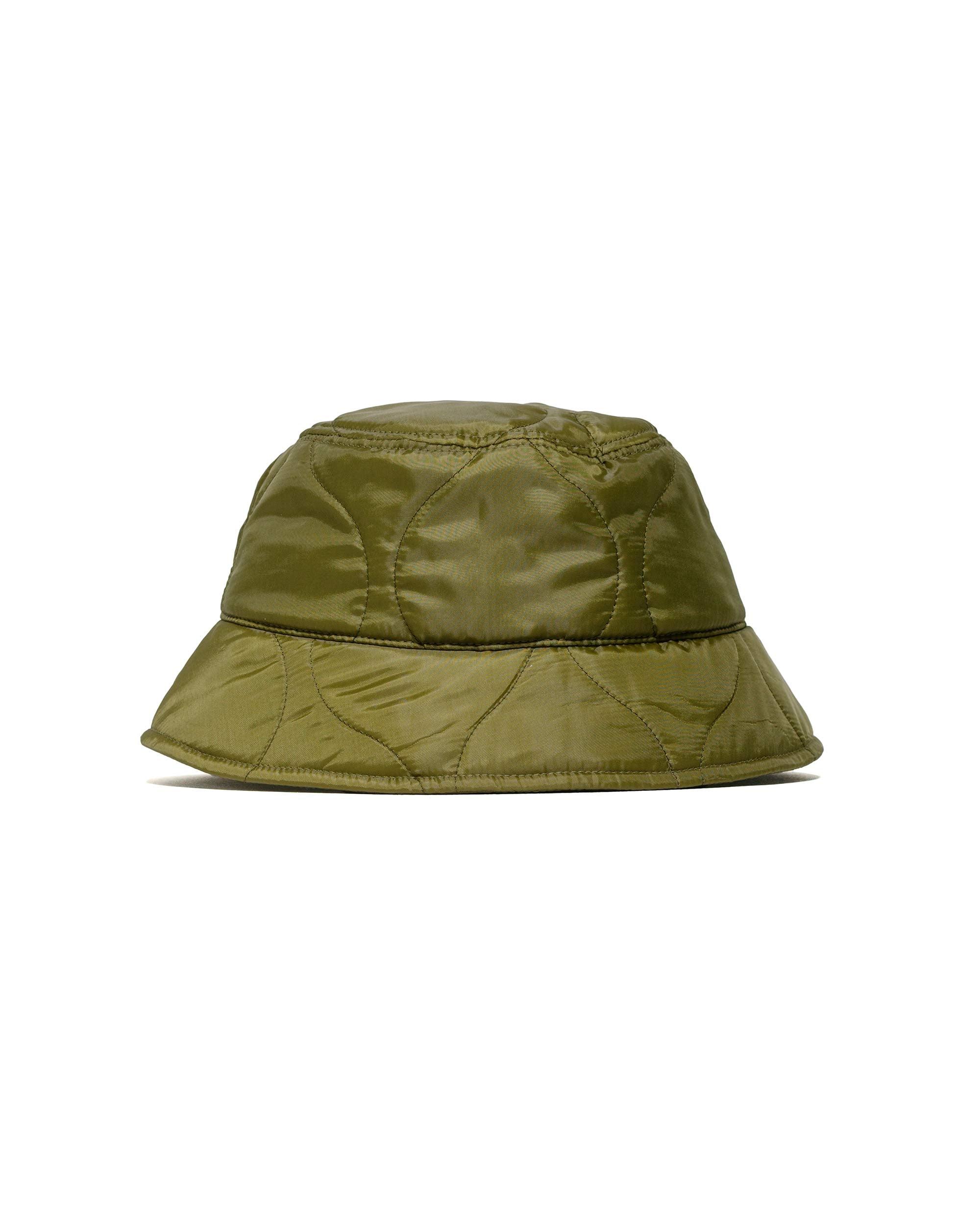 Bucket Hat Quilted Military Liner Green