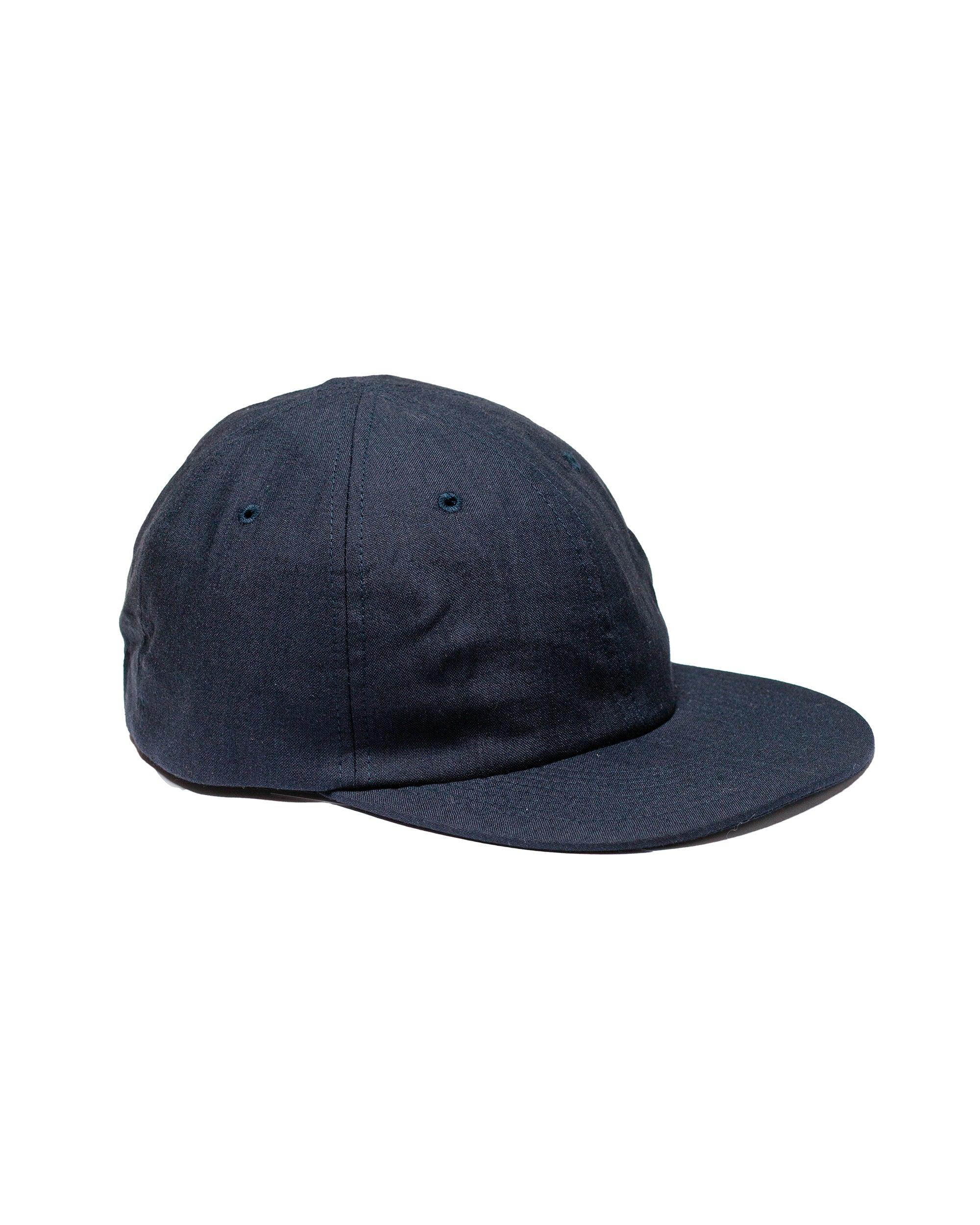 Classic 6 Panel Baseball Cap Cotton Linen CoolMAX Navy