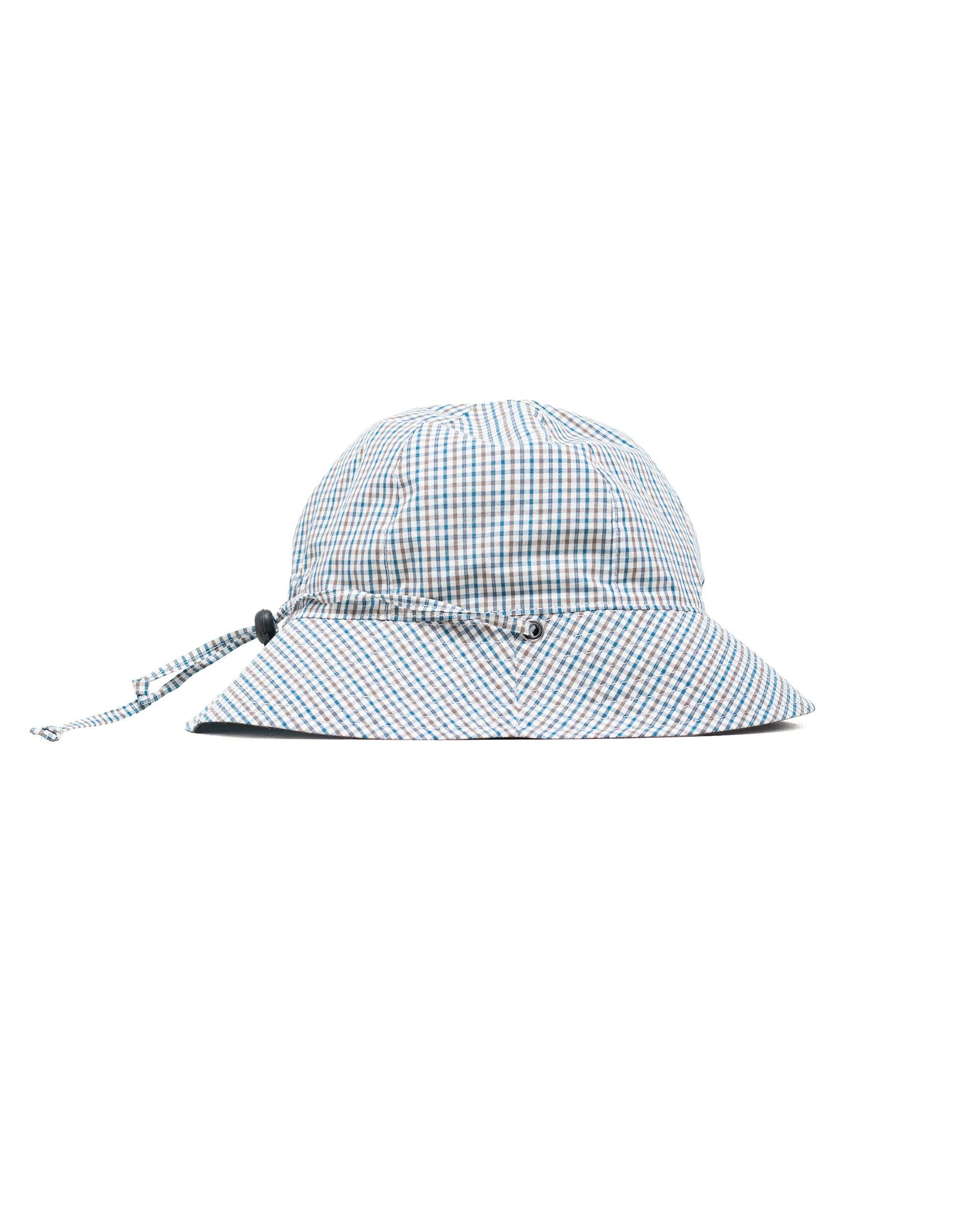 Military Sun Hat (Reversible) White Check
