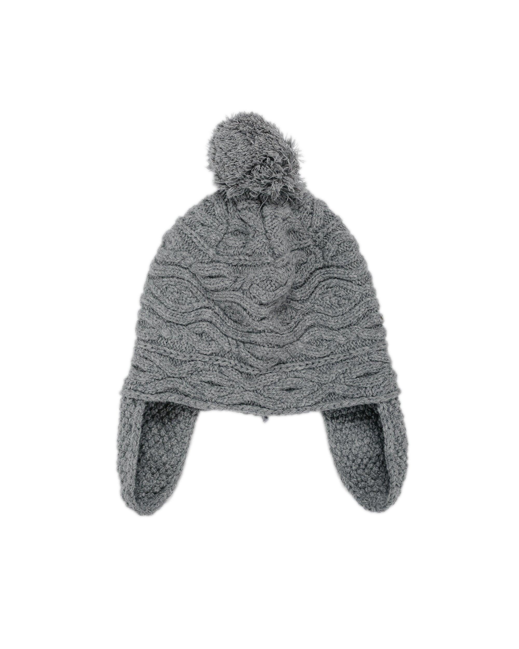 Pom Pom Beanie Lambswool Grey