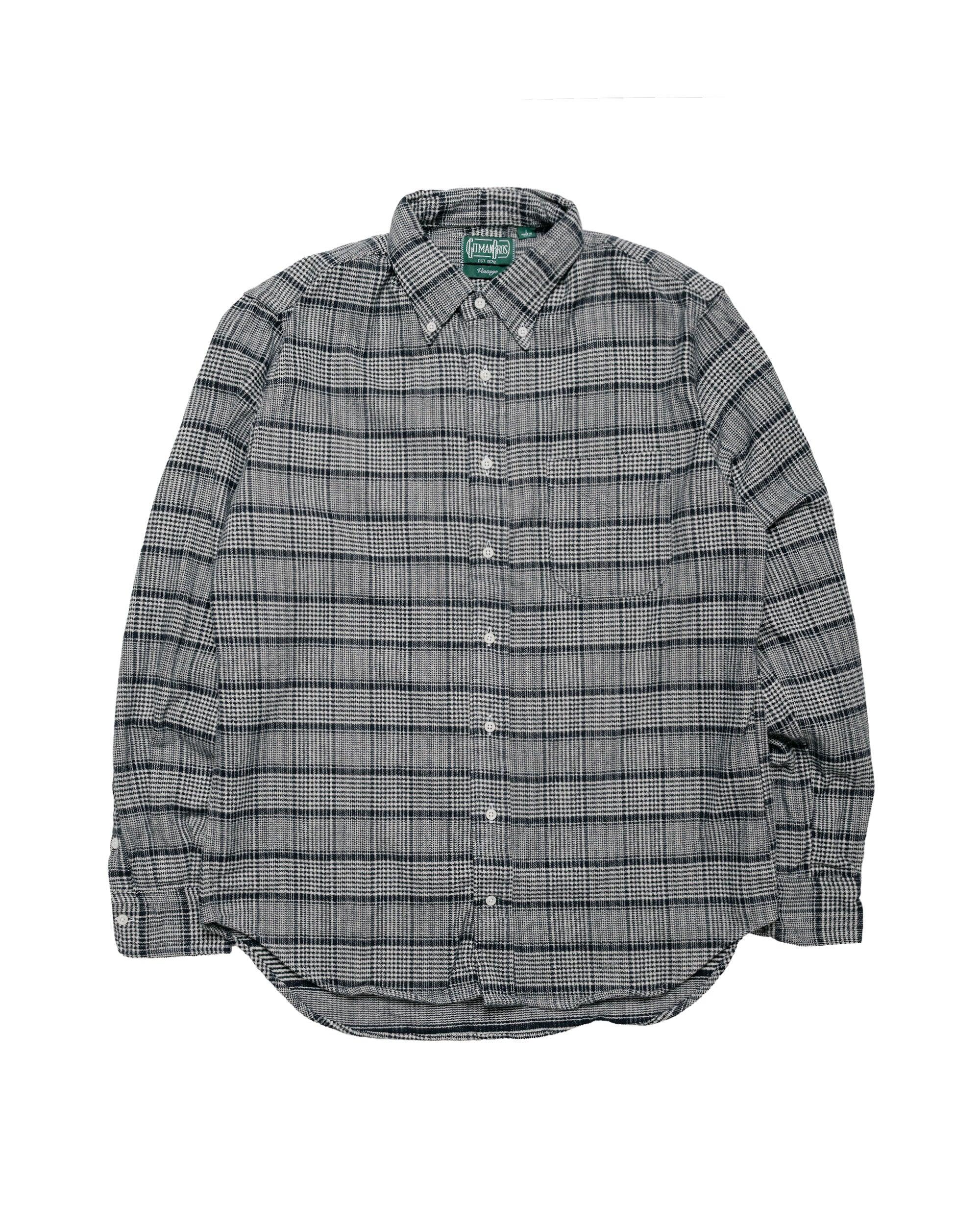 Black Heavy Pique Flannel Shirt