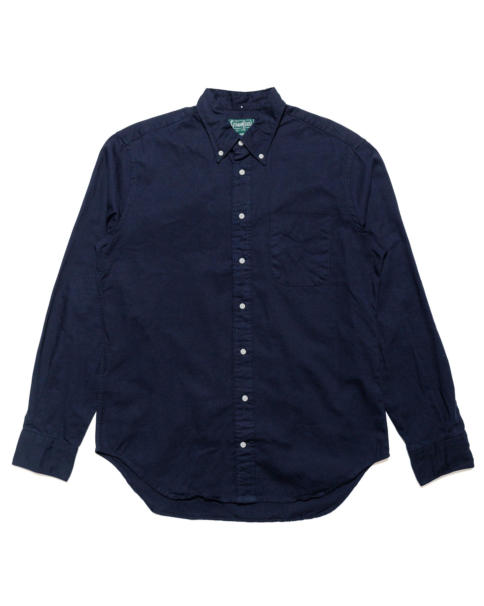 Long Sleeve Navy Overdye Oxford