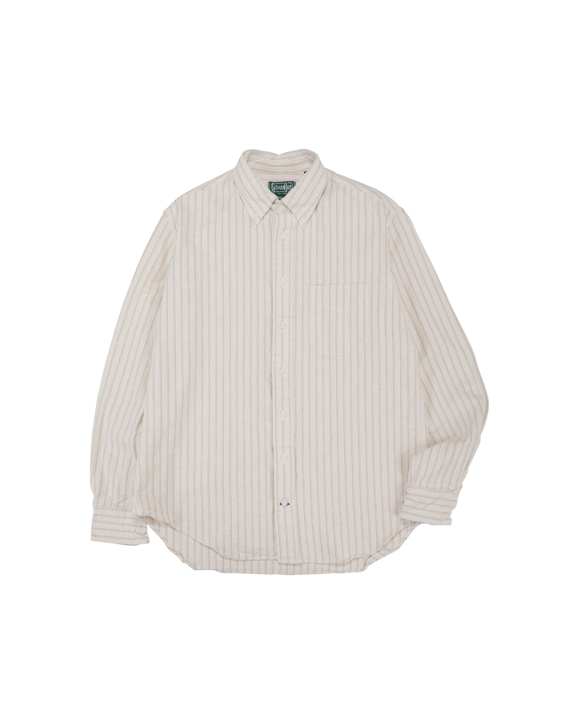 Tan Japanese Striped Oxford