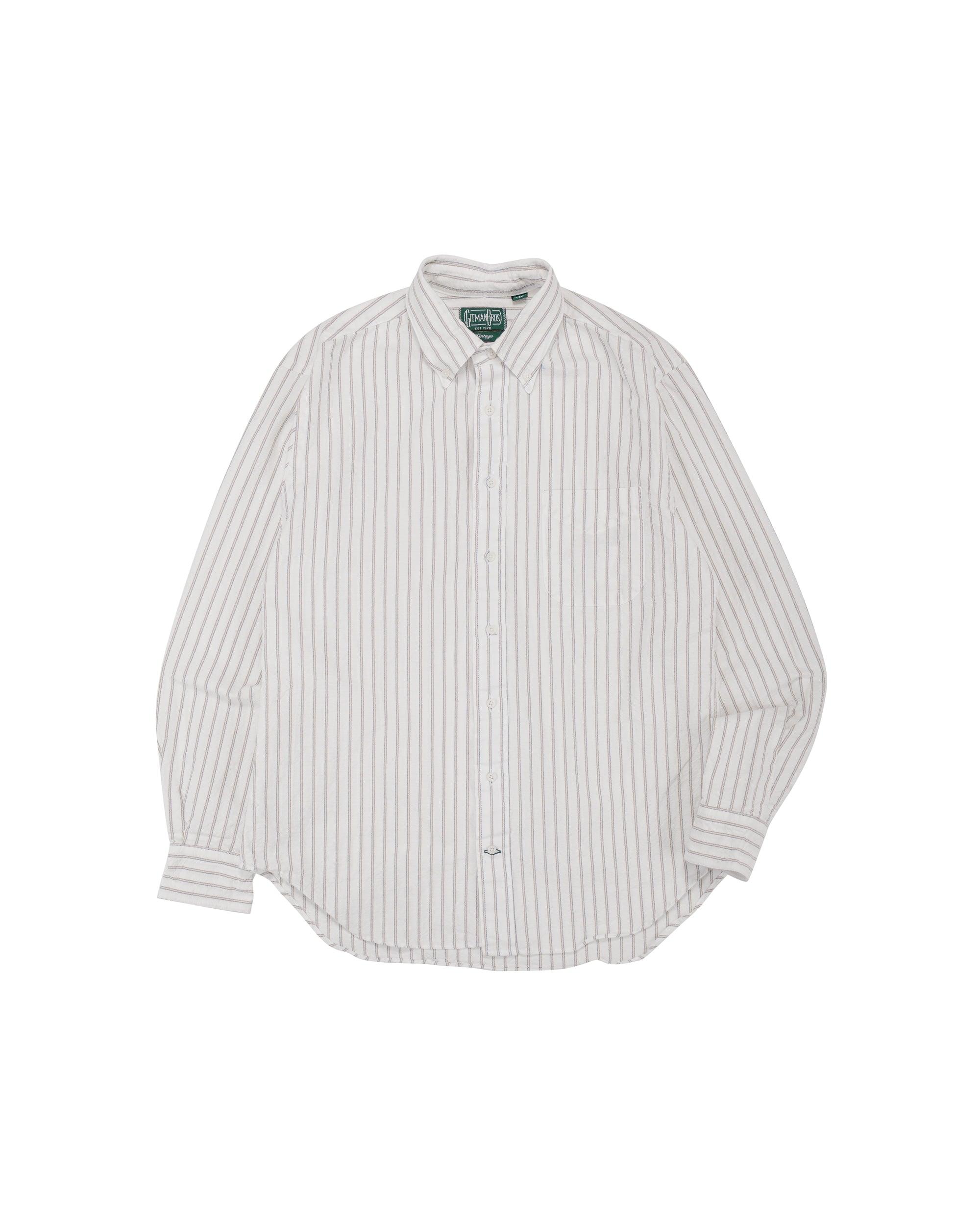 White Japanese Striped Oxford