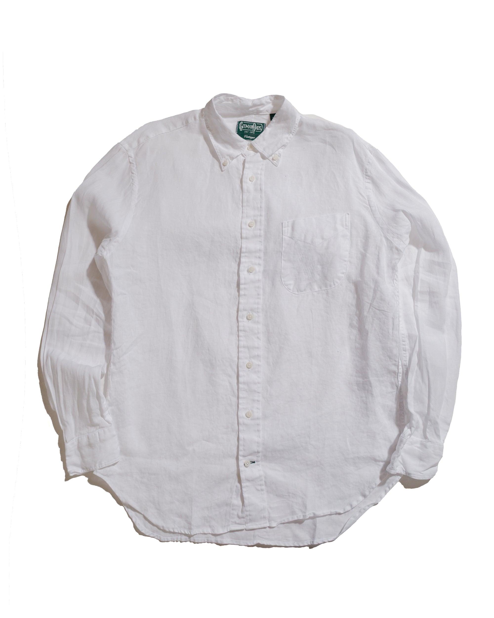White Linen Long Sleeve Shirt