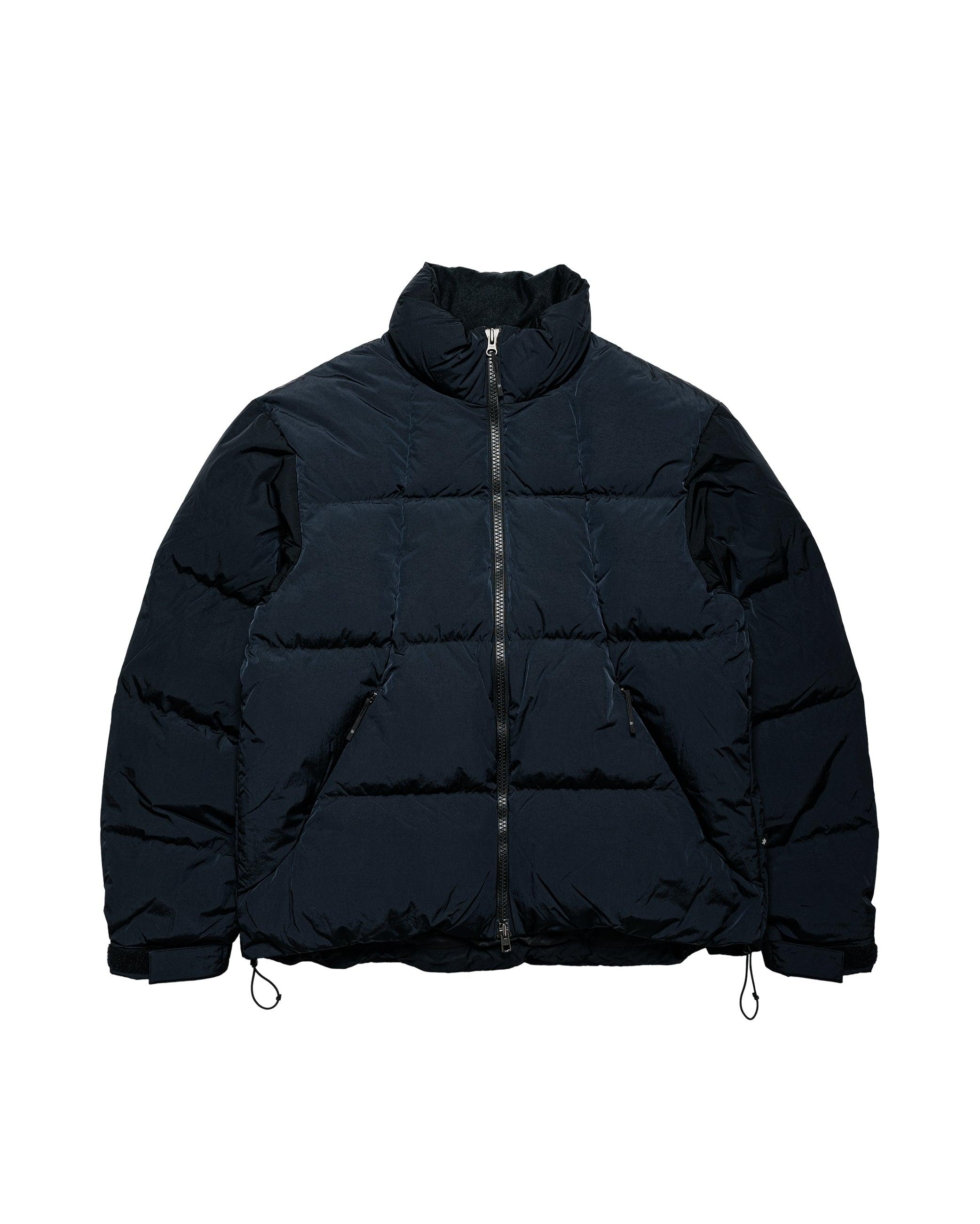 Dope Dyed Ripple Nylon Down Jacket Dark Navy