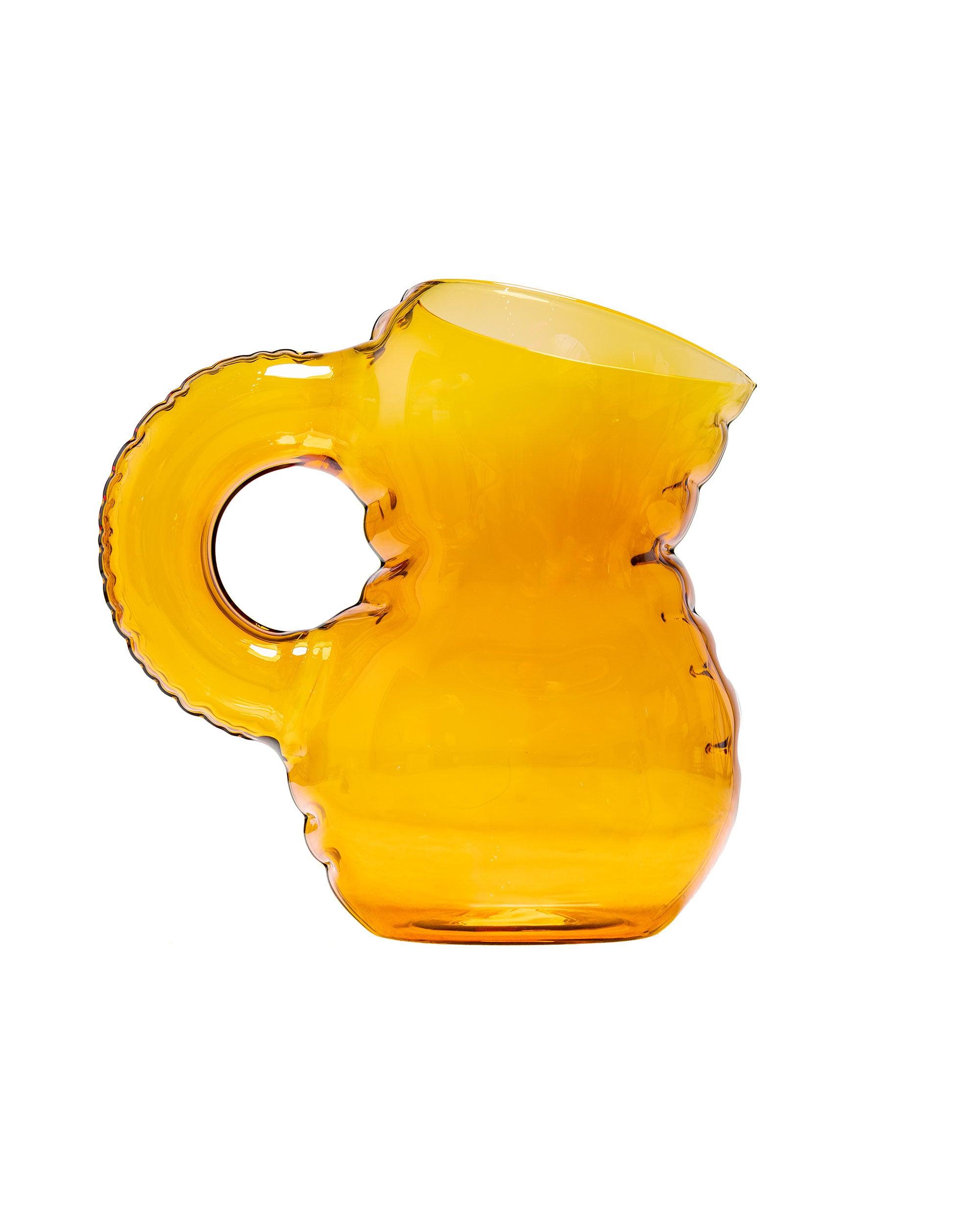 Jug 'Emily' Amber Glass