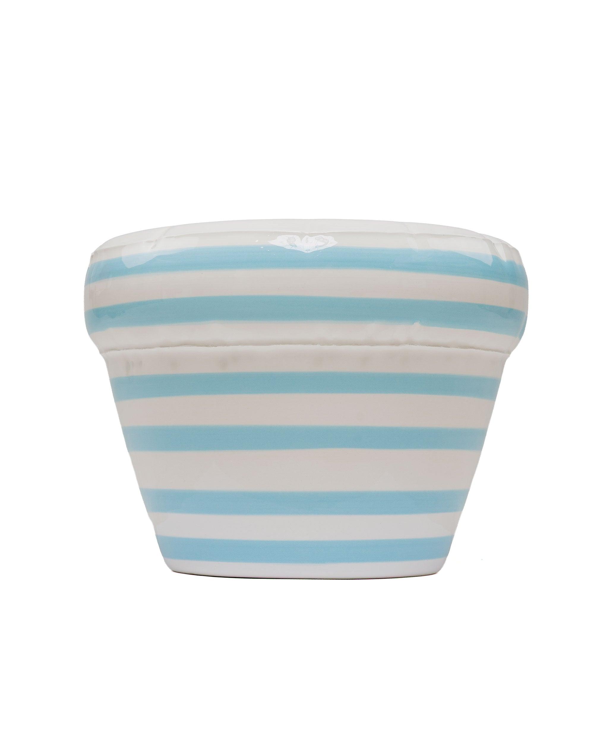 Planter 'Pierre' Stripes Ocean Gloss