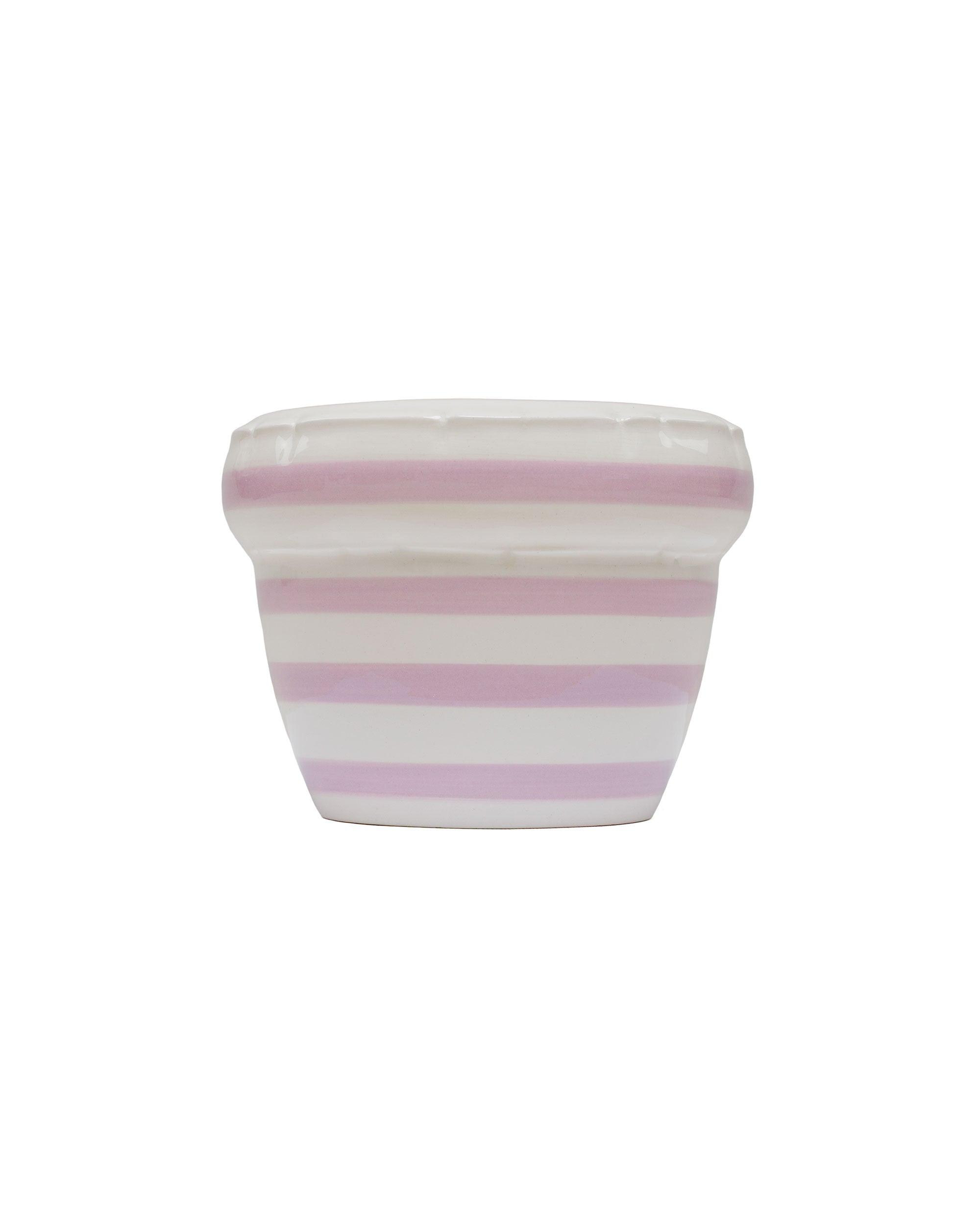 Small Planter 'Louis' Stripes Lavender Gloss