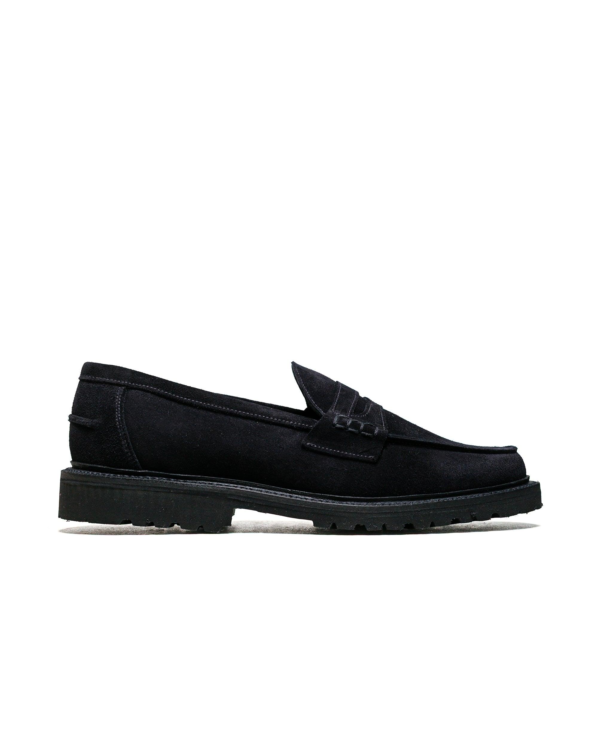 Sanders Peaceful Beef Roll Loafer Black Suede