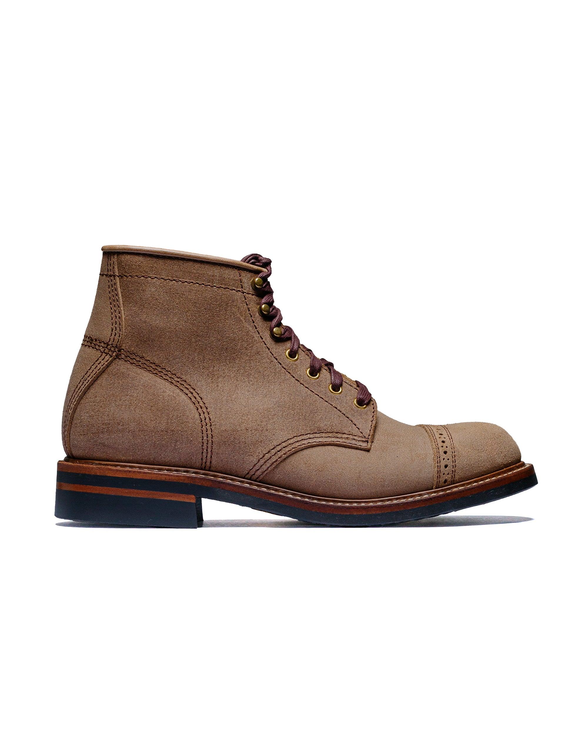 Combat Boots Horween Leather CXL Natural Roughout