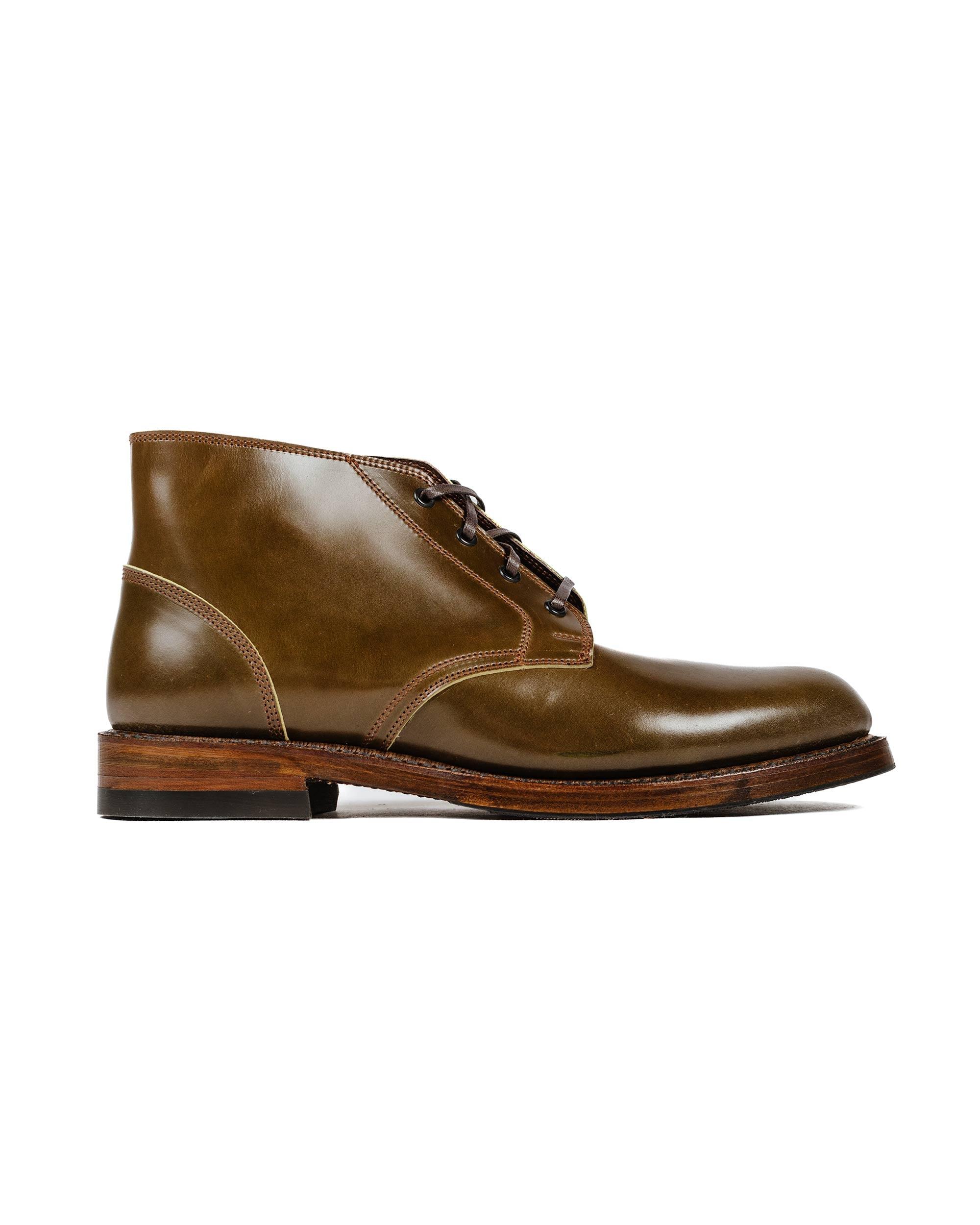 The Steadfast Chukka Boots Shinki Hikaku Shell Cordovan Olive
