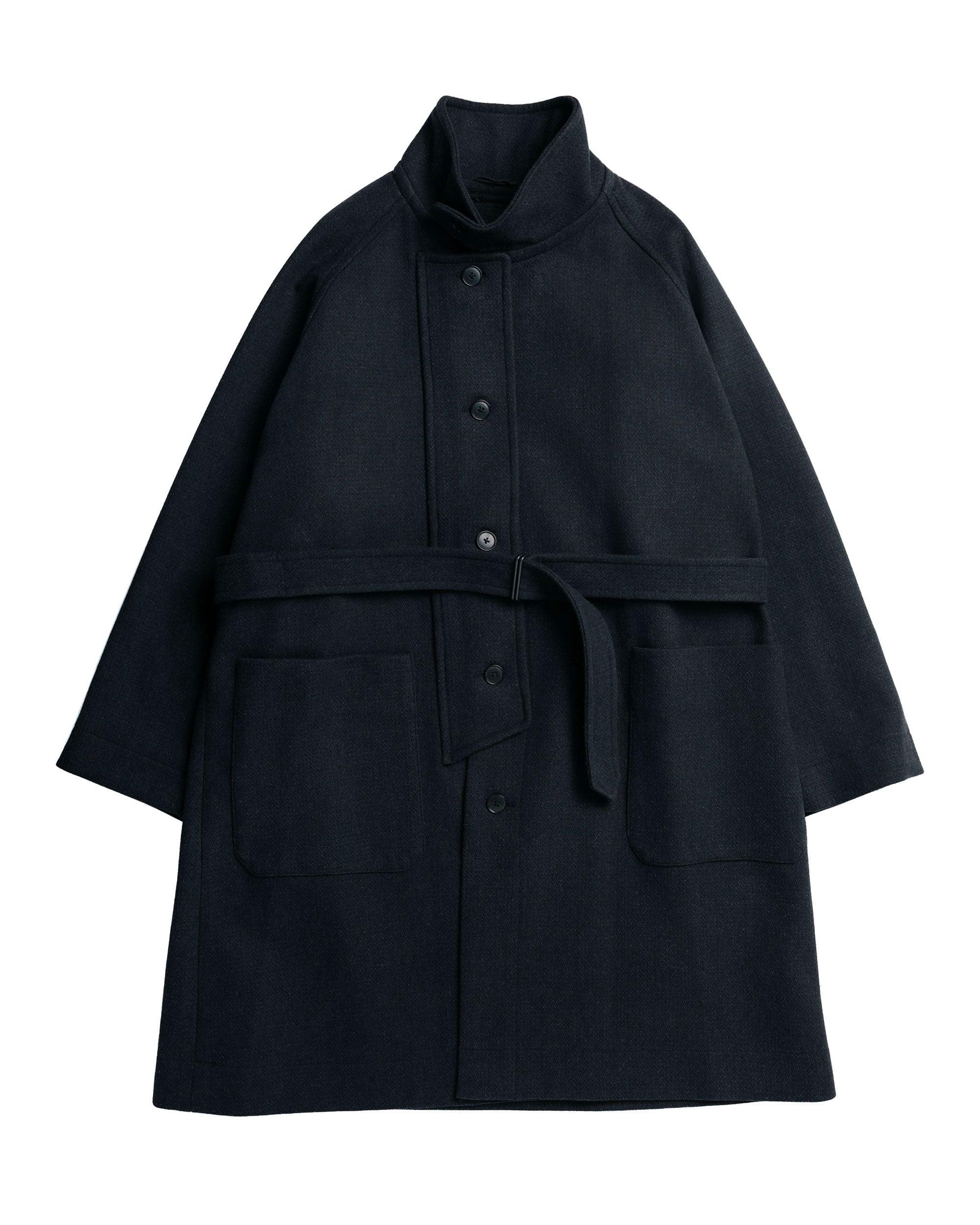 Stand Collar Coat Charcoal