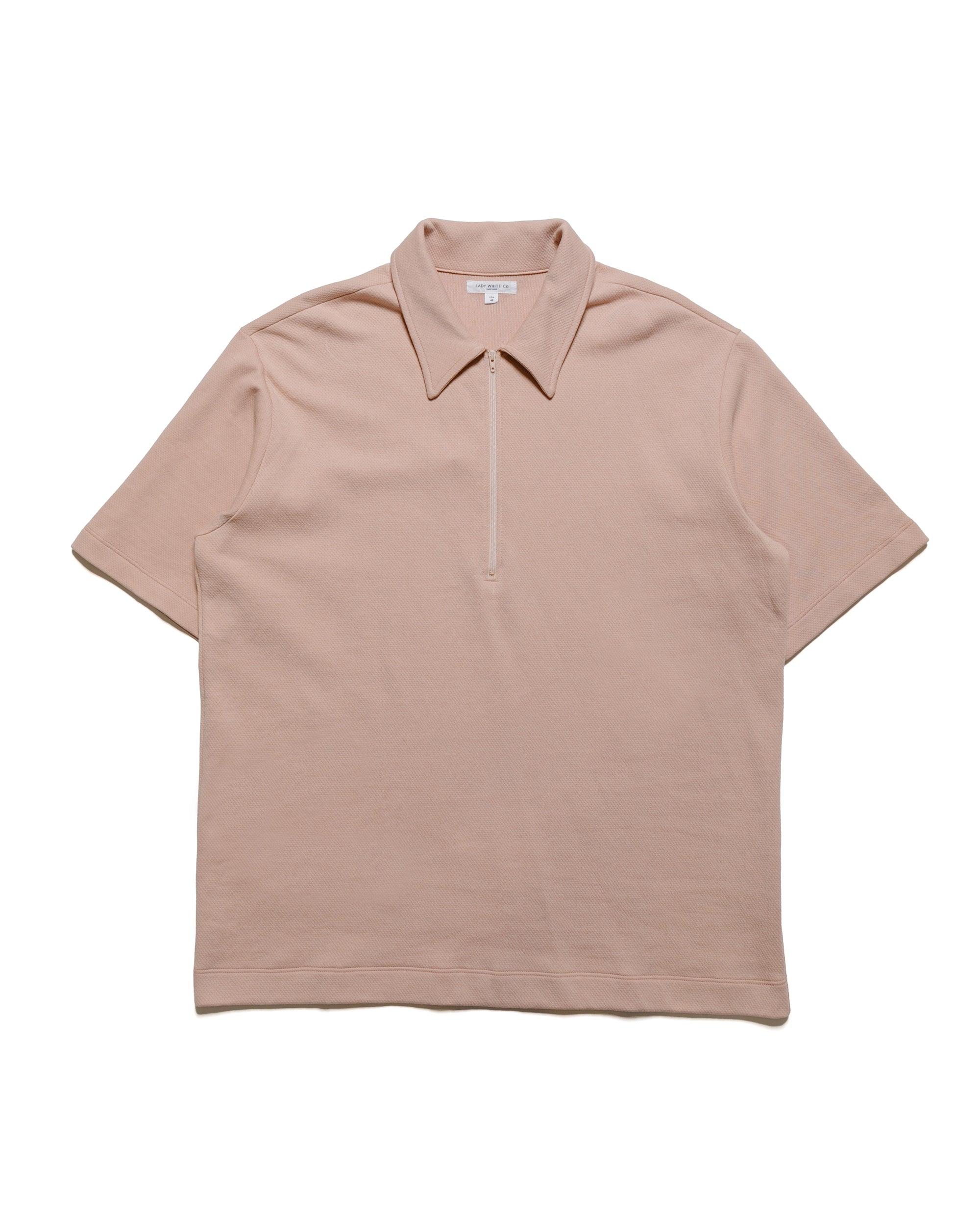 Half Zip Polo Pink Glass