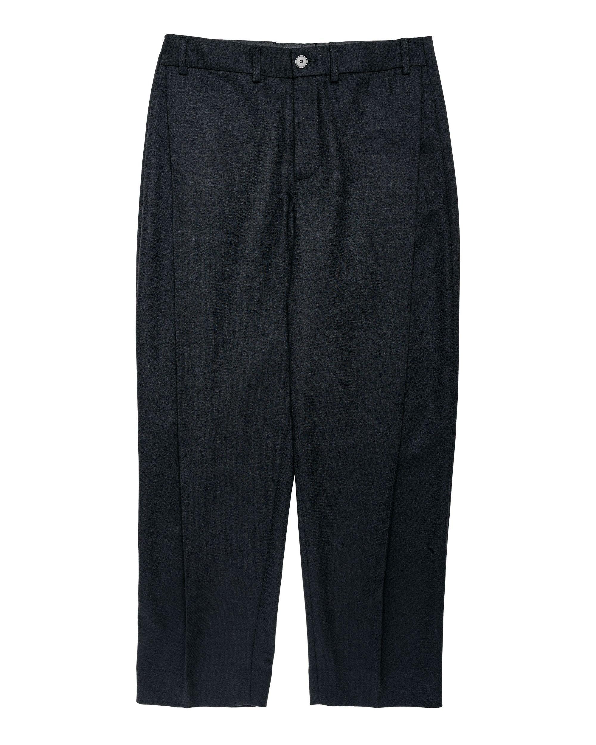 DP Trousers British Double Wool Crepe Black