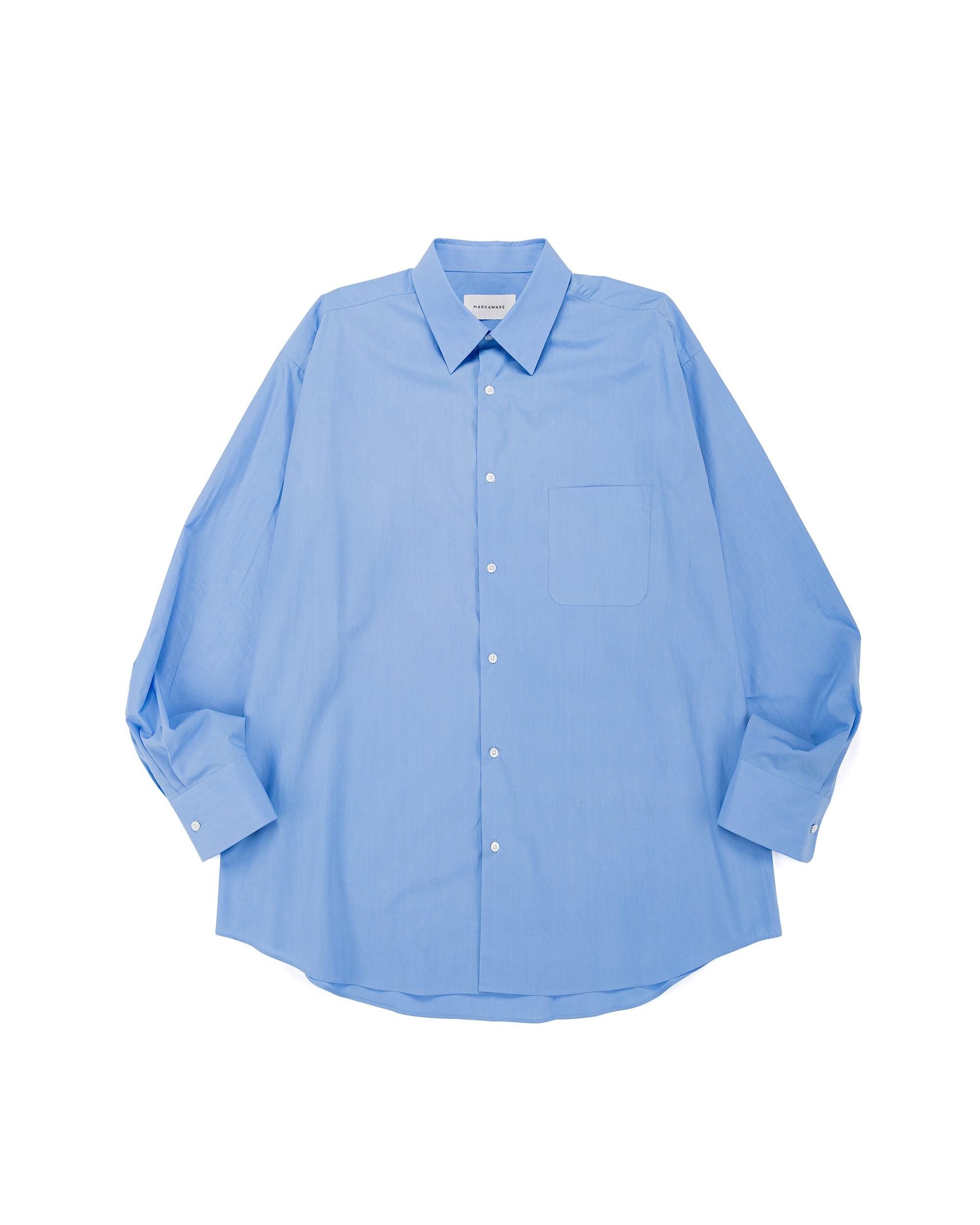 Comfort Fit Shirt Organic Giza 80/1 Typewriter Saxe