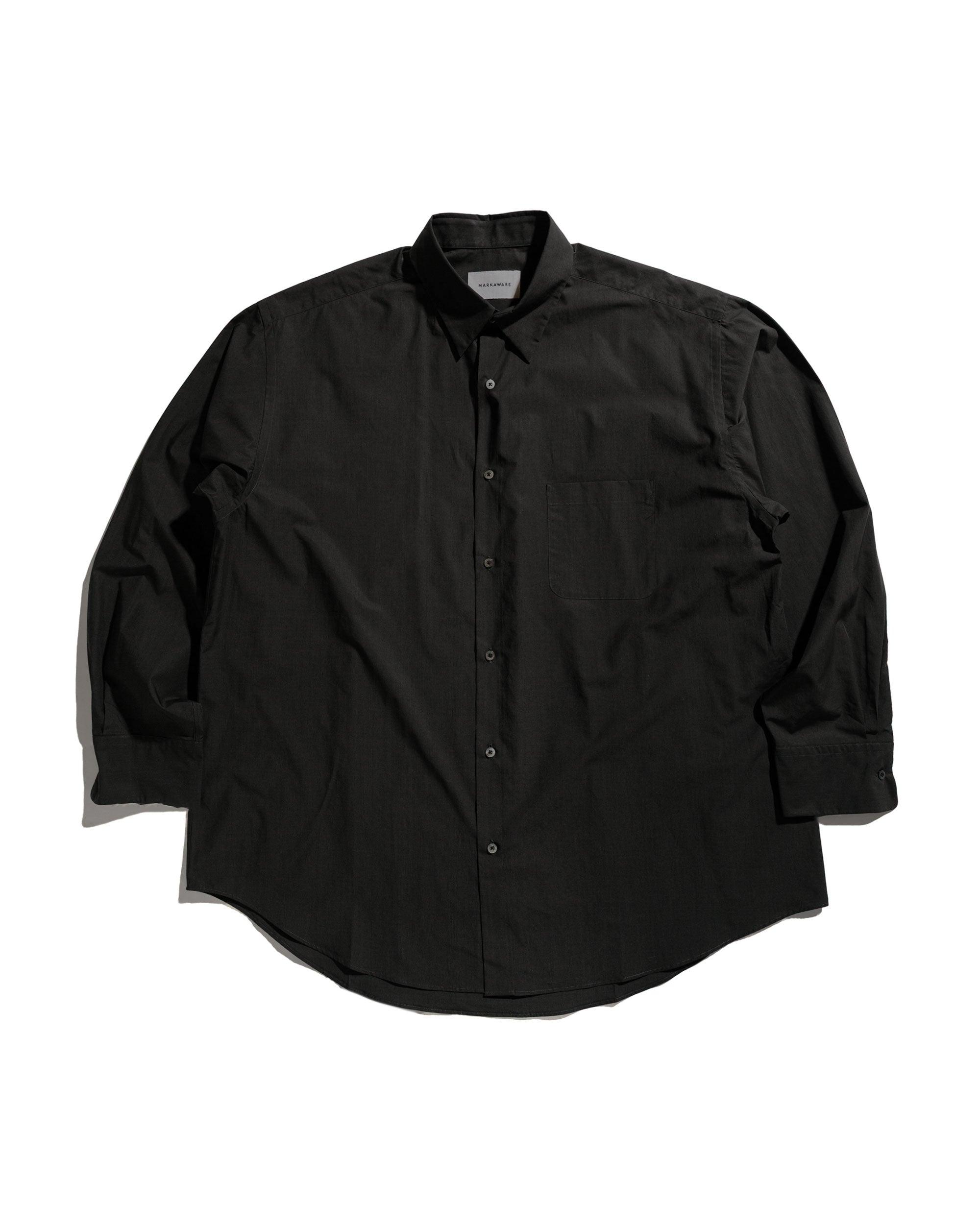 Comfort Fit Shirt Organic Giza Typewriter-Cloth Black