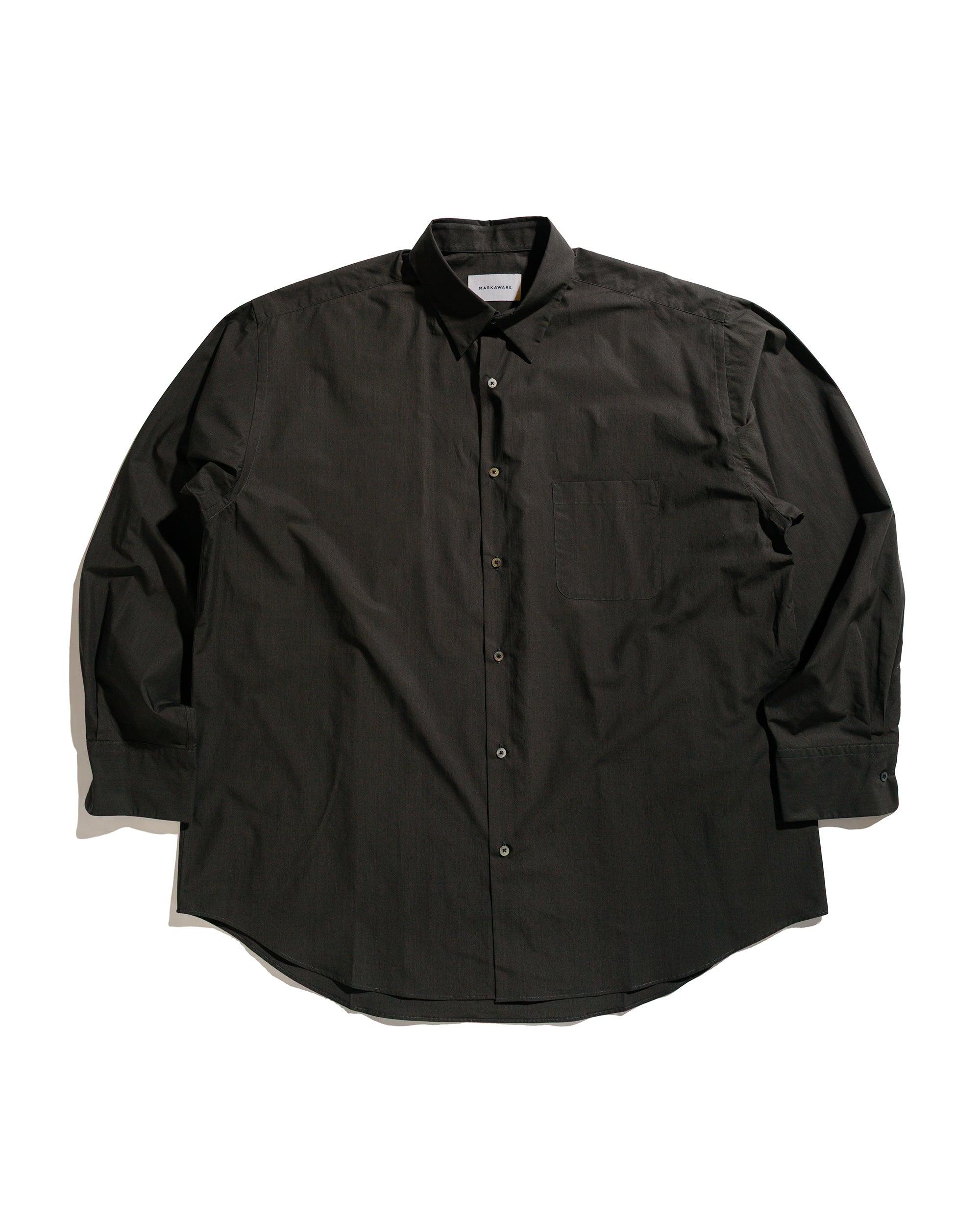 Comfort Fit Shirt Organic Giza Typewriter-Cloth Dark Sage