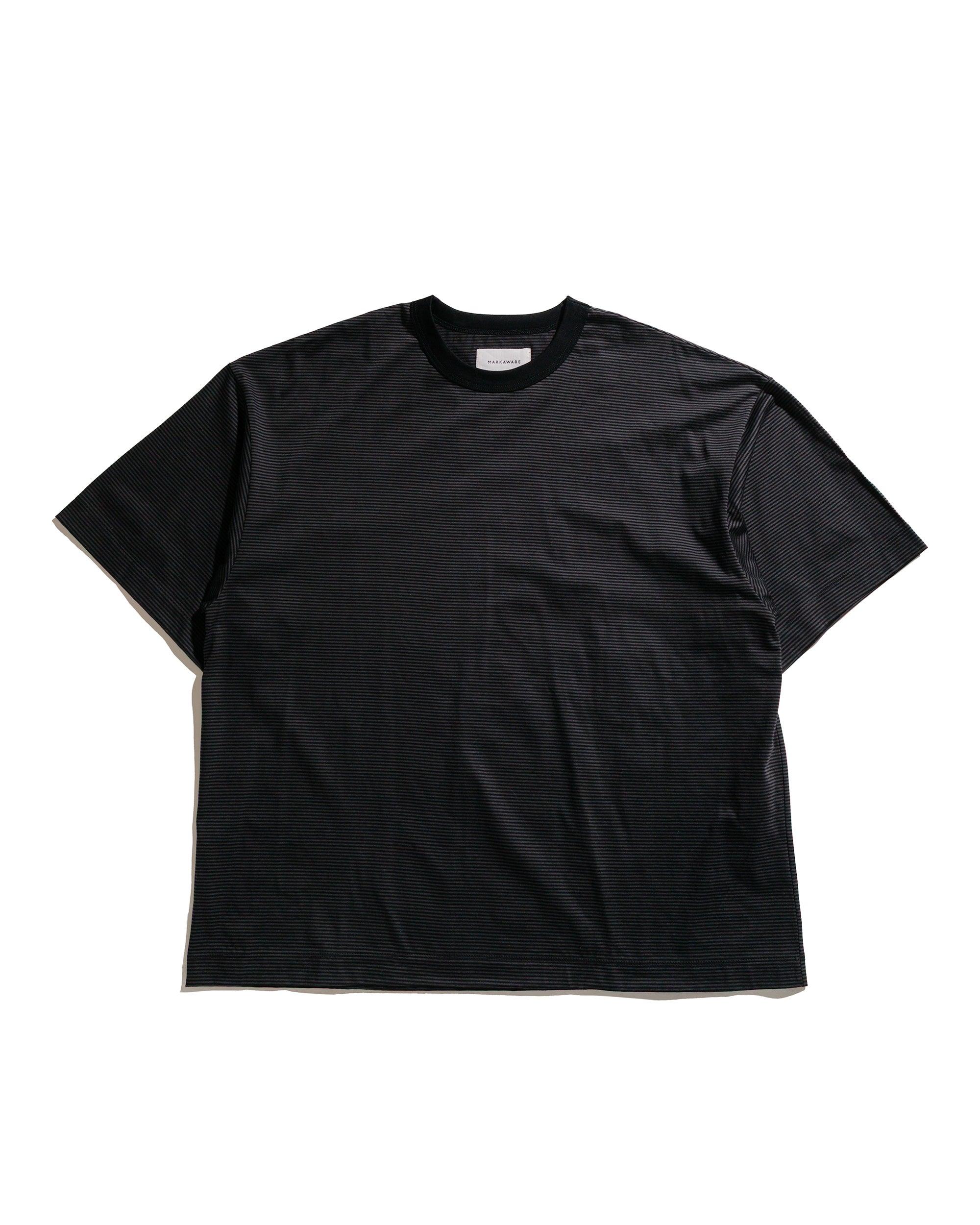 Comfort Fit Tee Organic Supima Border Charcoal