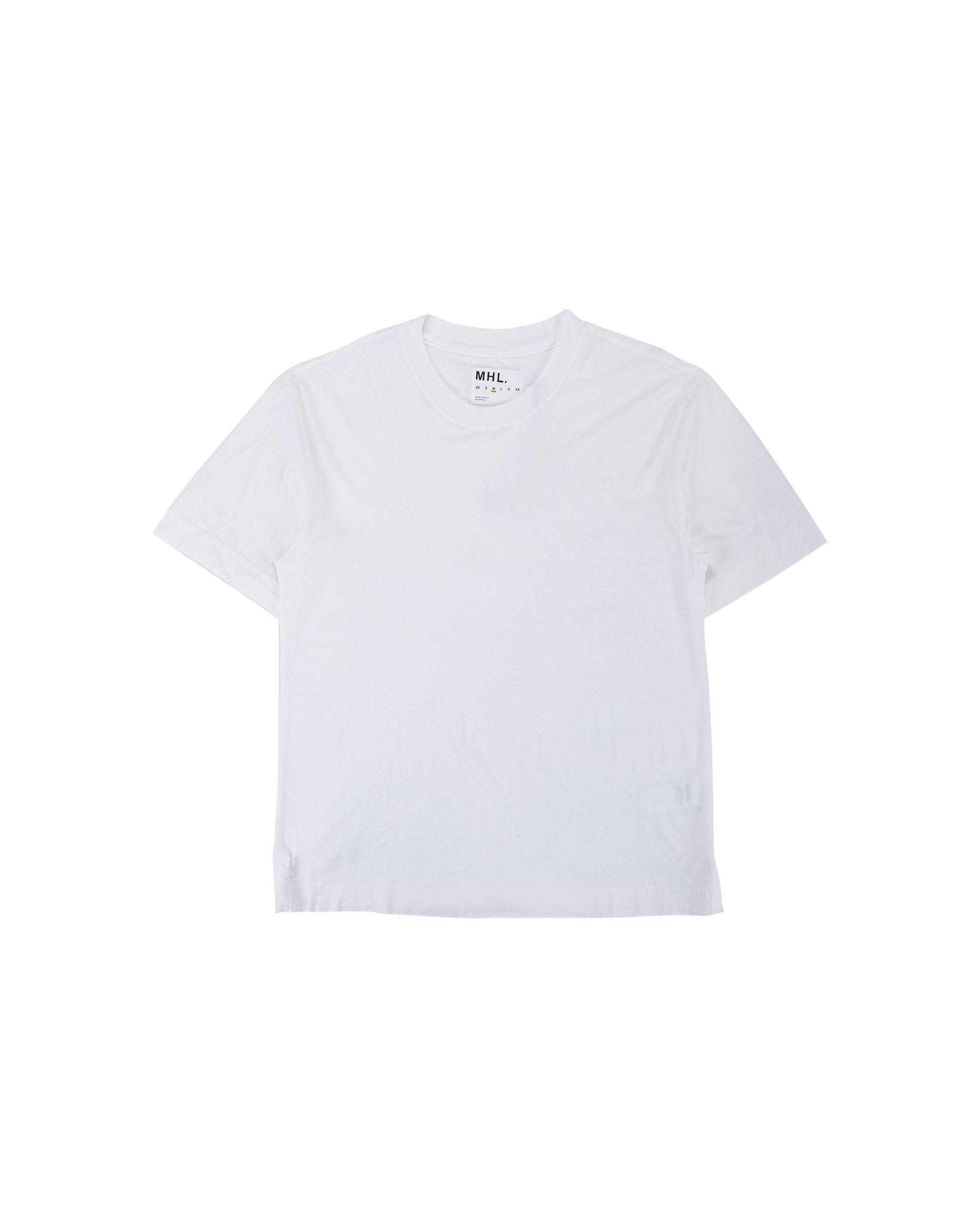 MHL Simple T-Shirt Organic Cotton Linen Jersey White