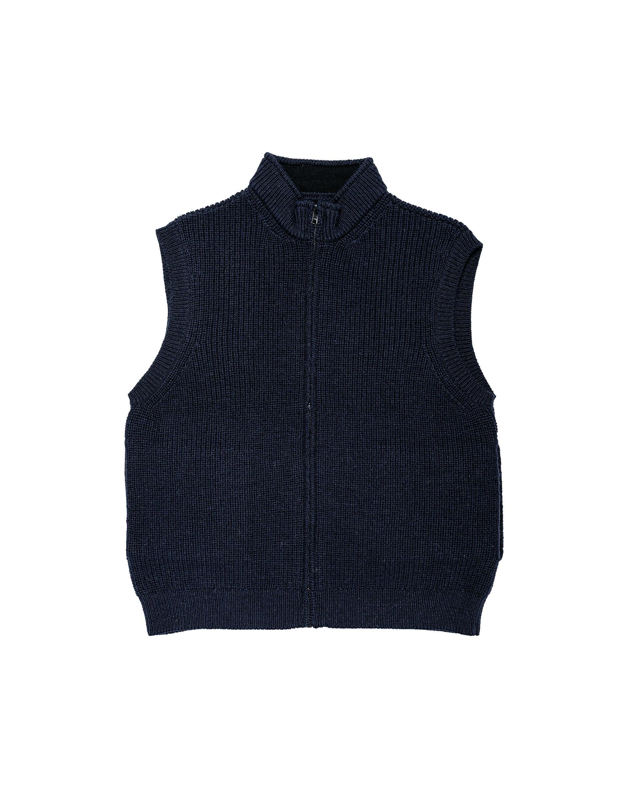 MHL Zip Gilet Dry Merino Navy