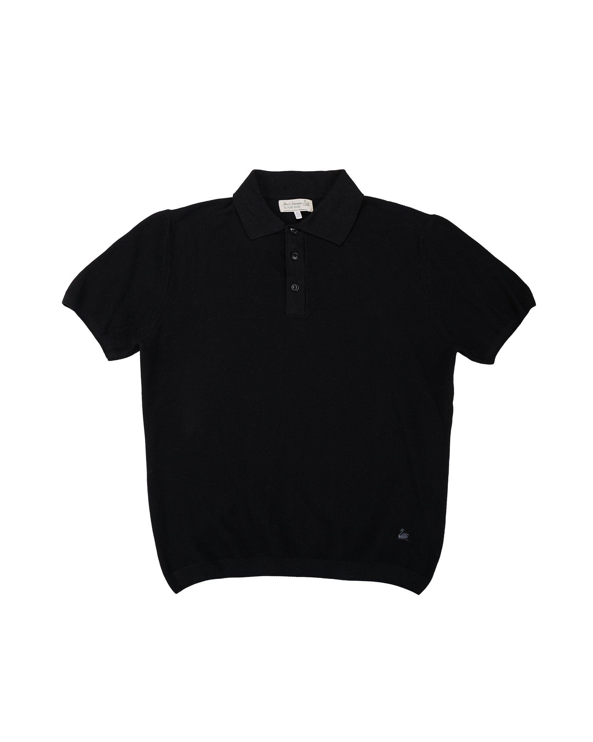 KPLP02 Knitted Polo Deep Black