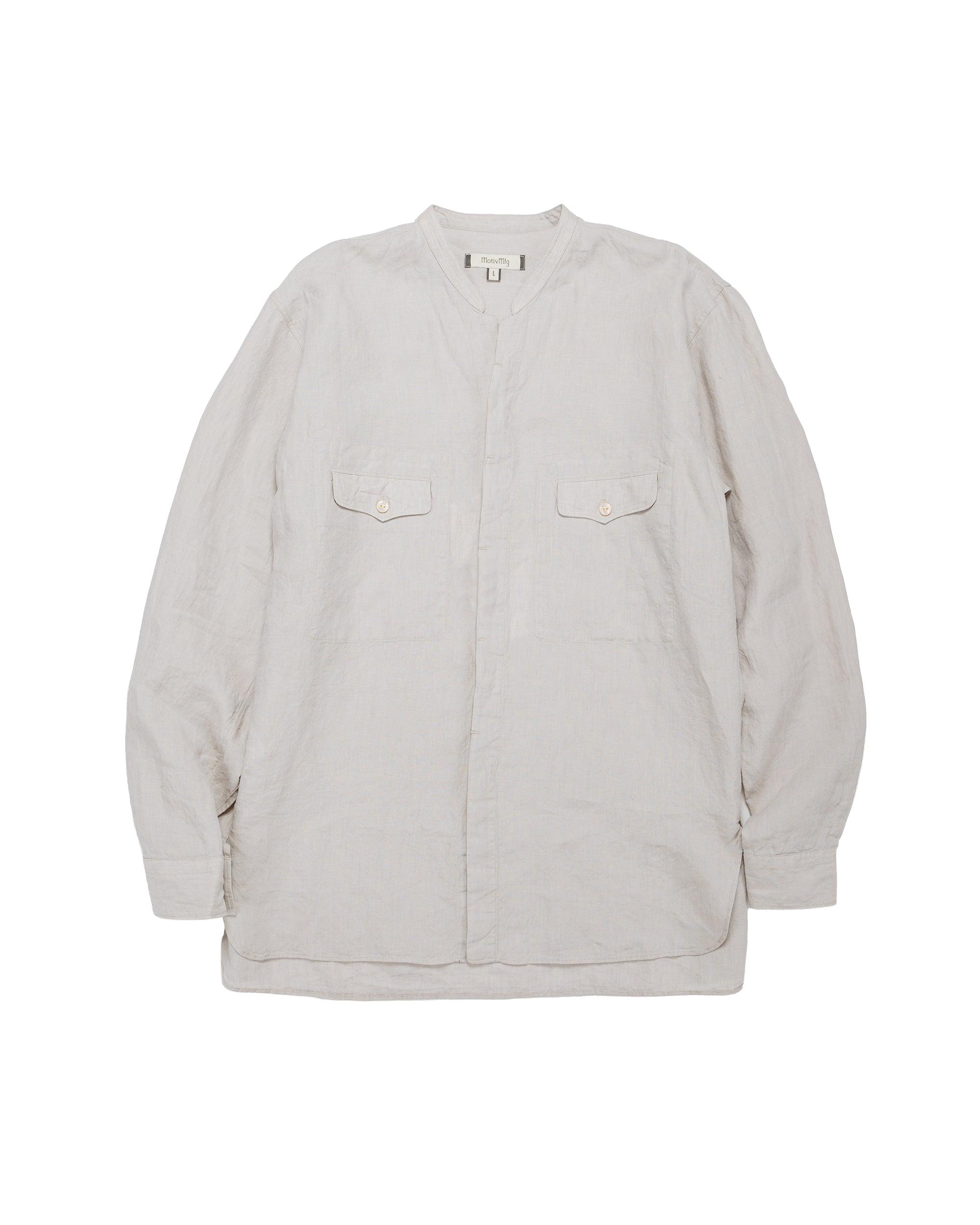 Mikhail Shirt Superfine Linen Broadcloth/Lt. Chambray