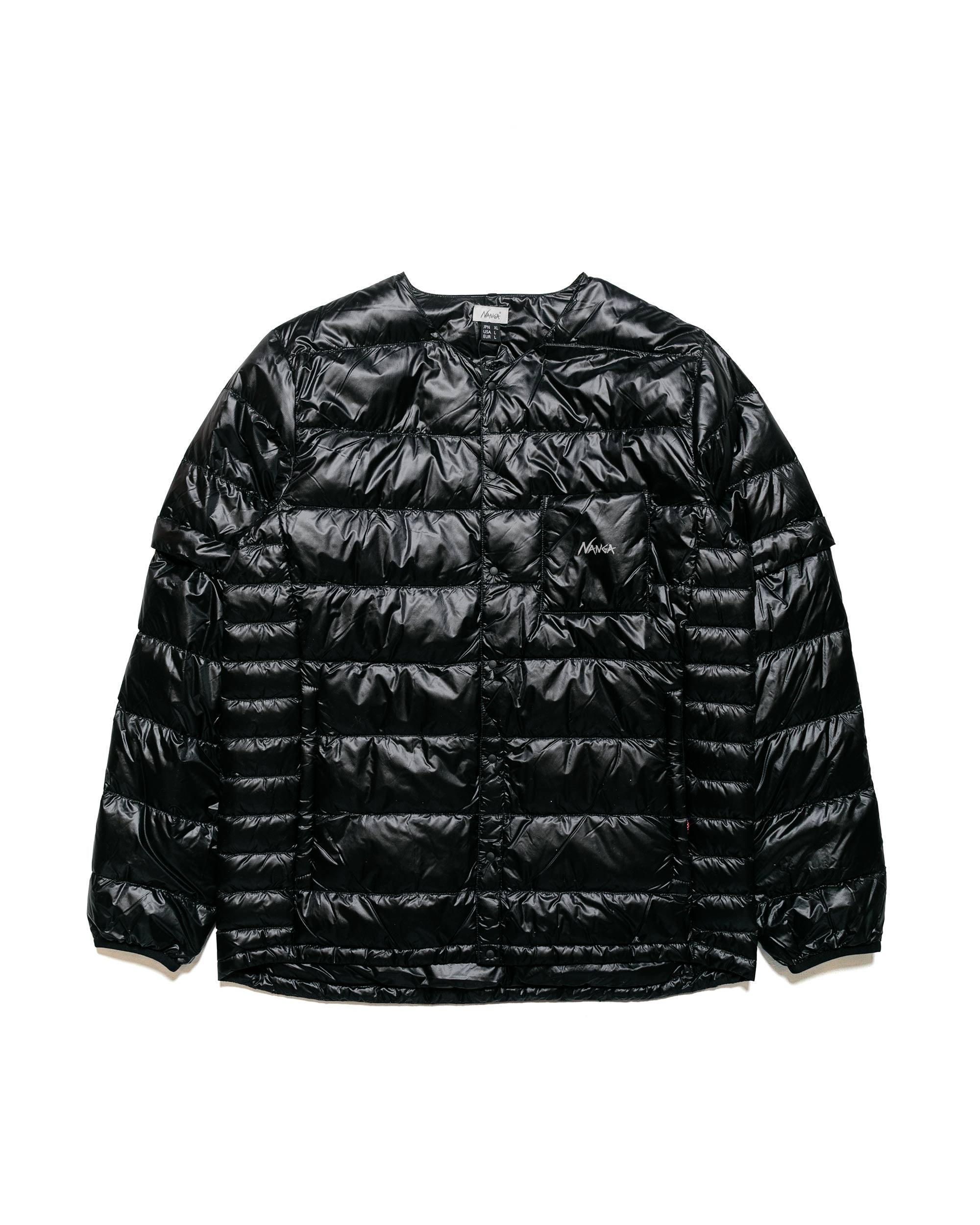 Inner Down Cardigan Detachable Sleeve Black