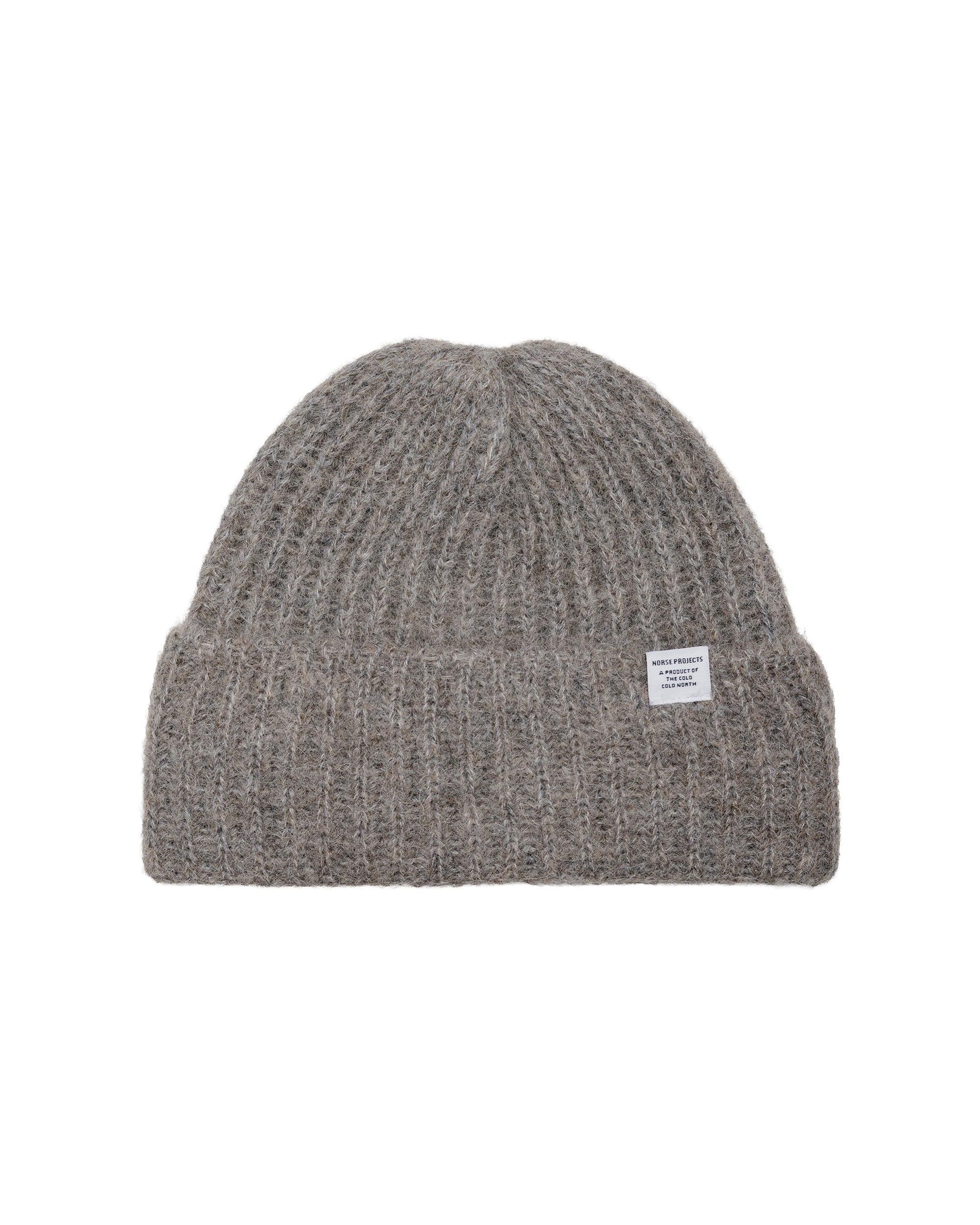 Alpaca Wool Chunky Rib Beanie Walnut