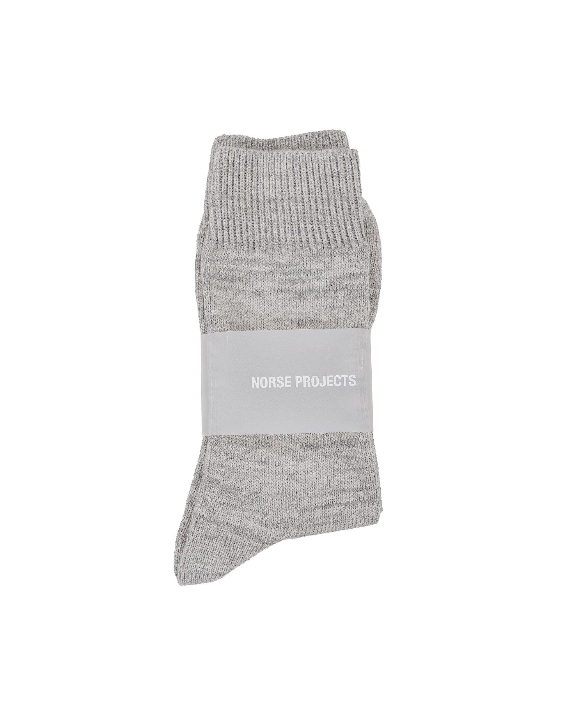 Bykle Heavy Cotton Twist Sock Light Grey Melange