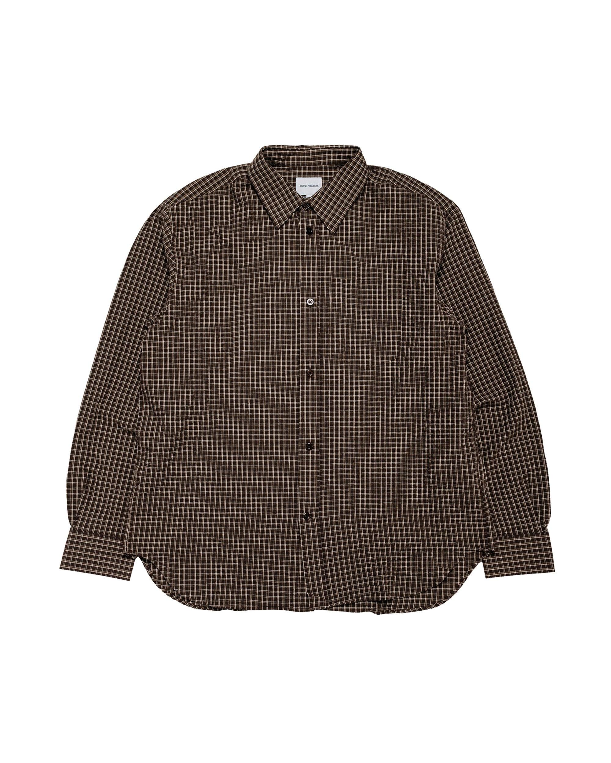 Espevik Oversized Check Shirt Delicioso Brown