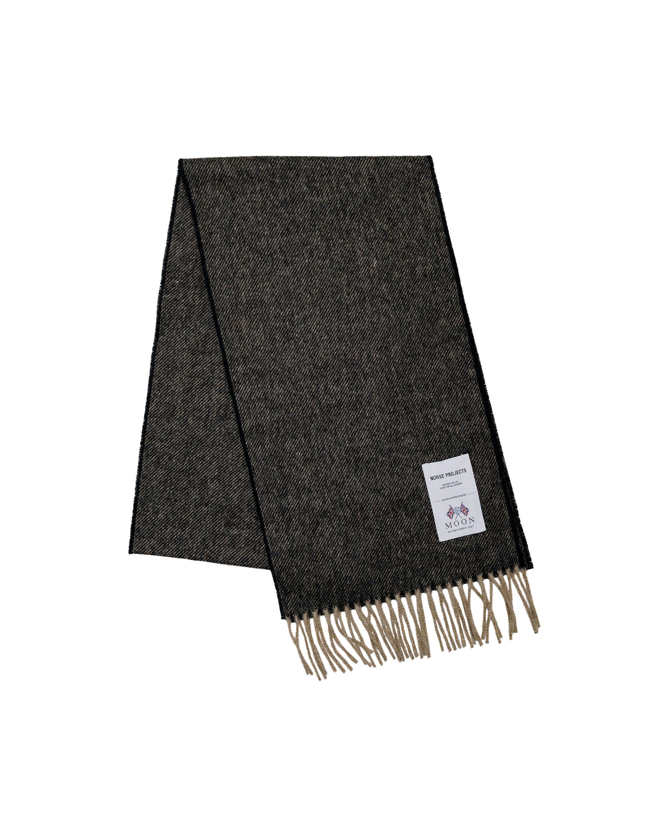 Moon Merino Lambswool Scarf Seal Brown