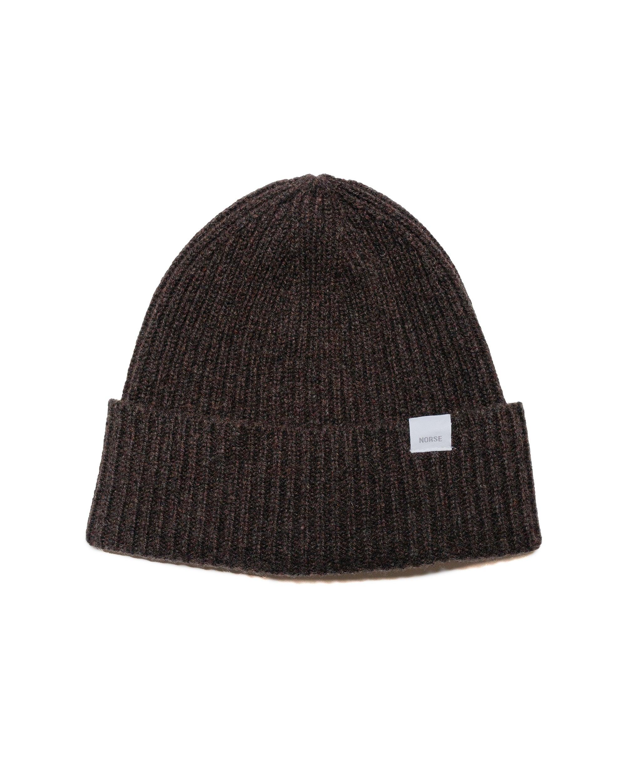 Standard Merino Lambswool Beanie Heathland Brown