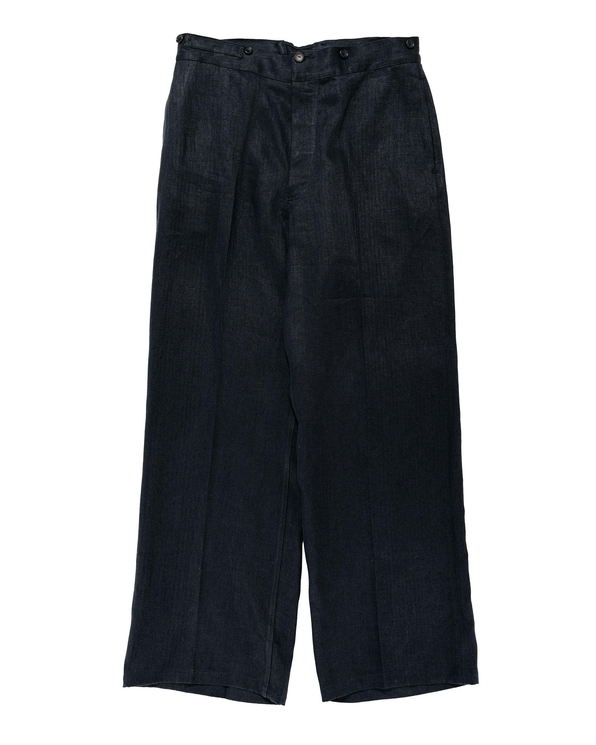 Cinch Back Welt-Pocket Trouser Black