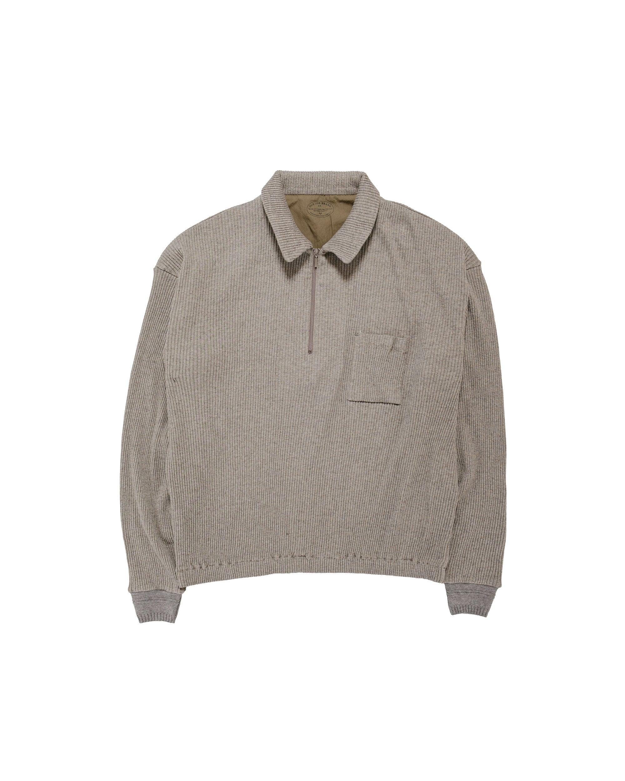 Quater Zip Cotton Yak Ribed Shirts Morel