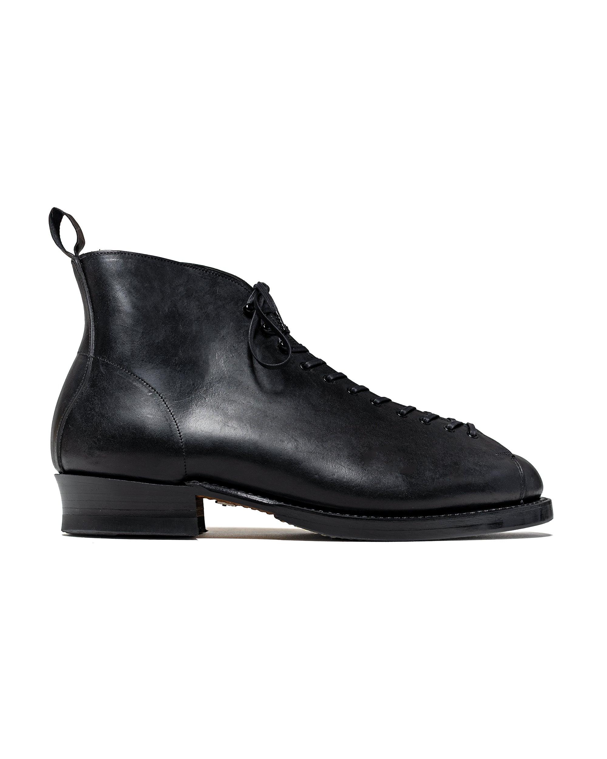 'The Welder' Stunning Leather Monkey Boots Black Horse Butt
